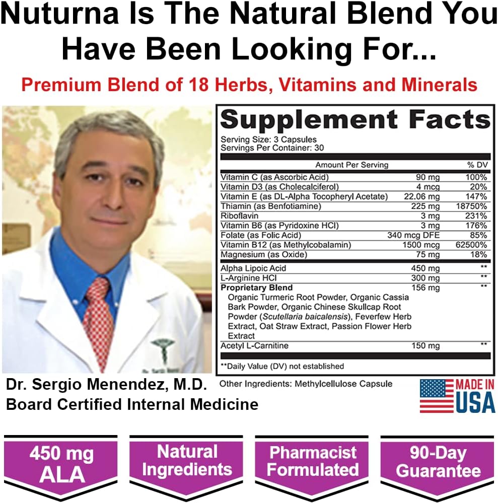 Sciaturna Nerve Nutritional Blend with Alpha Lipoic Acid 90 Capsules