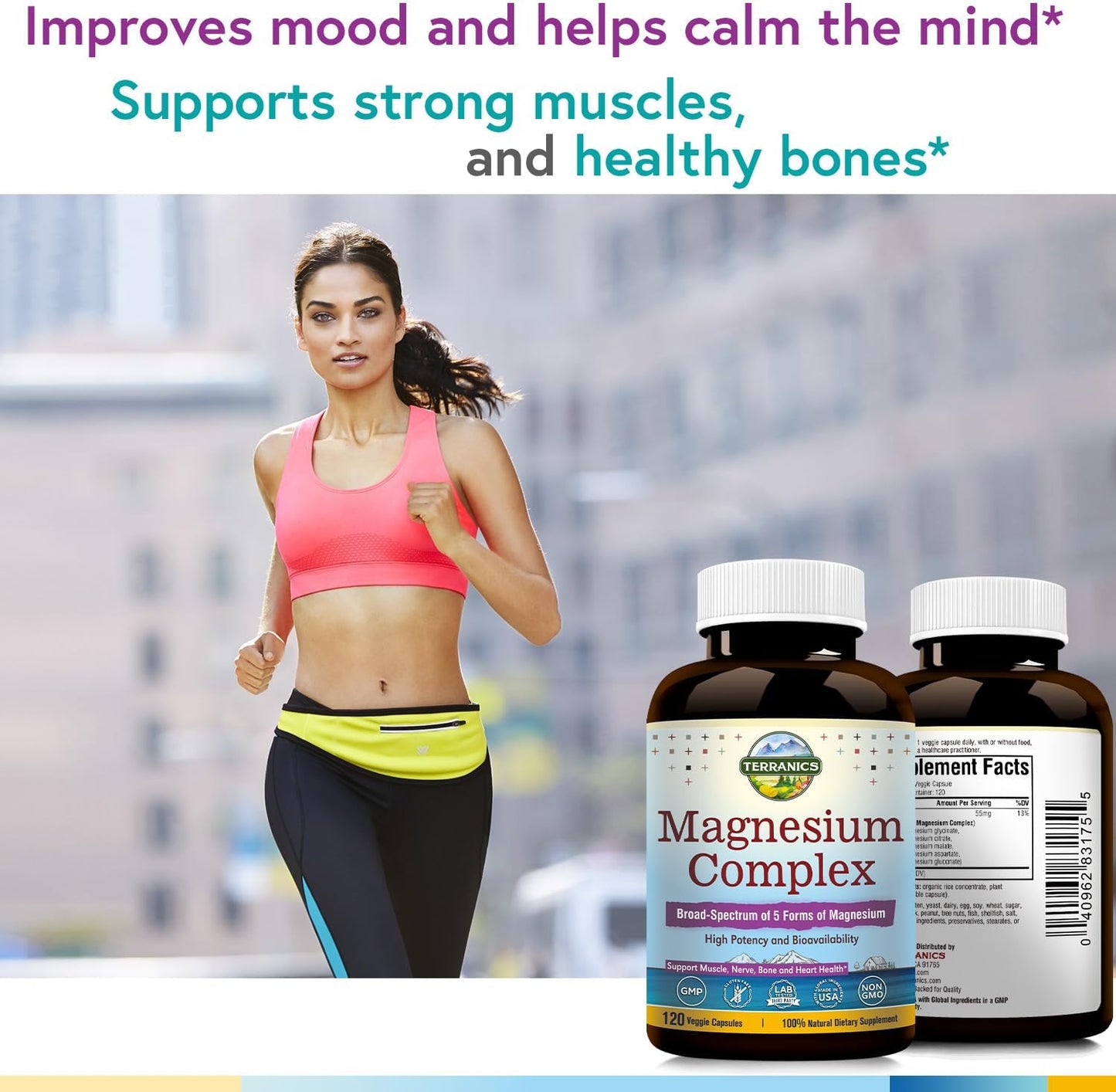 Terranics Magnesium Complex 500mg, 120 Veg Capsules