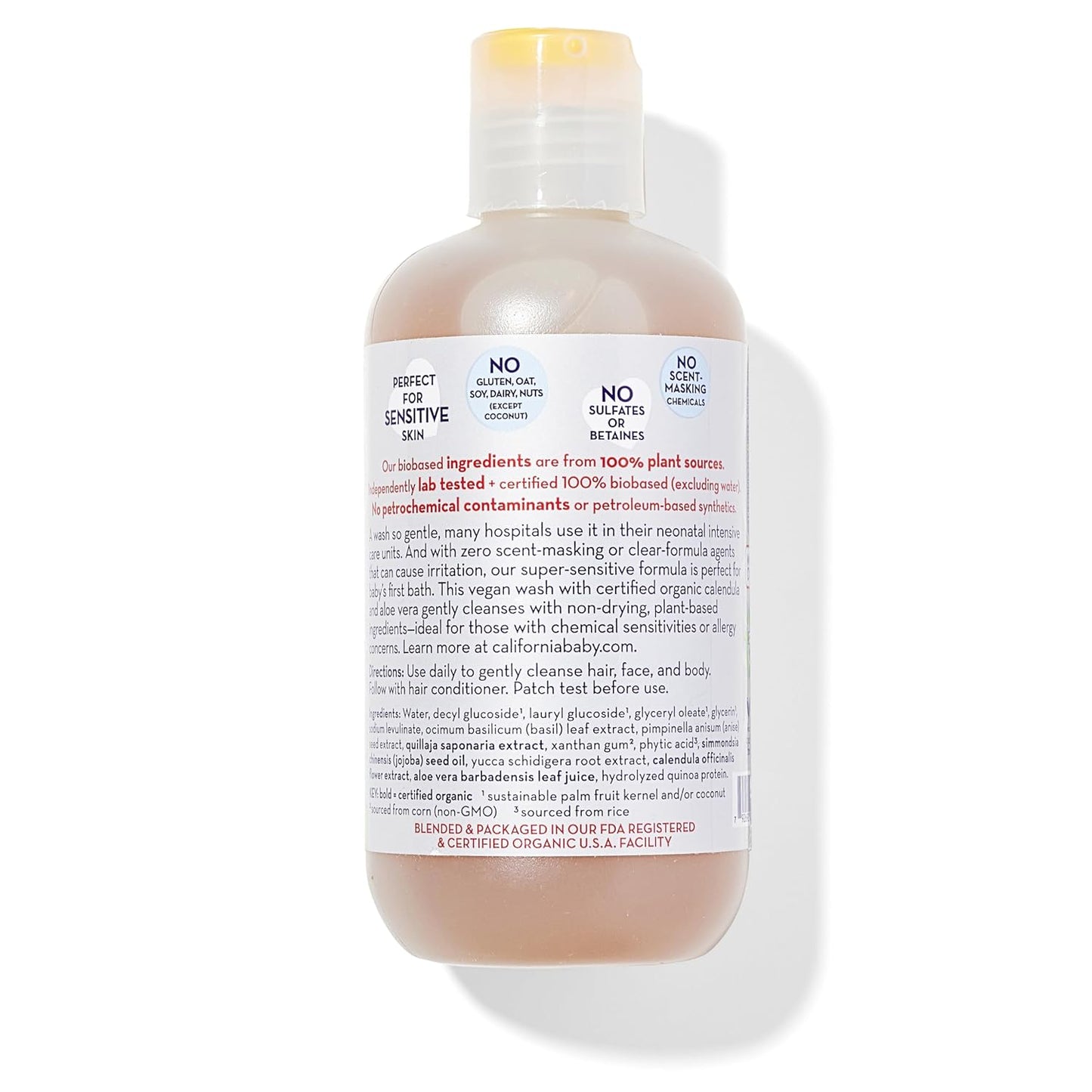 California Baby Super Sensitive Baby Shampoo and Body Wash 8.5 oz