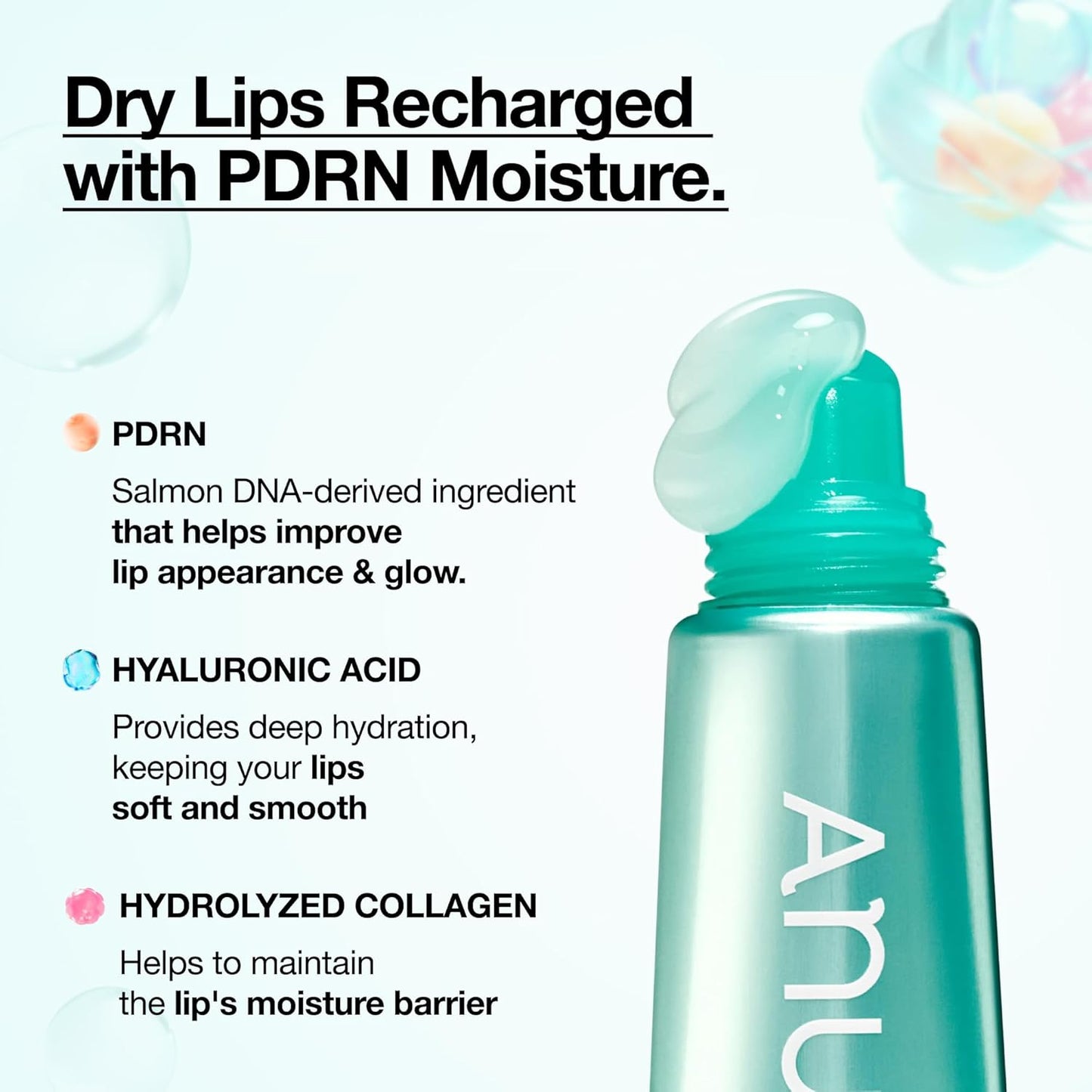 Anua PDRN Lip Serum, Long-lasting Hydration for Dry - 0.33 fl.oz