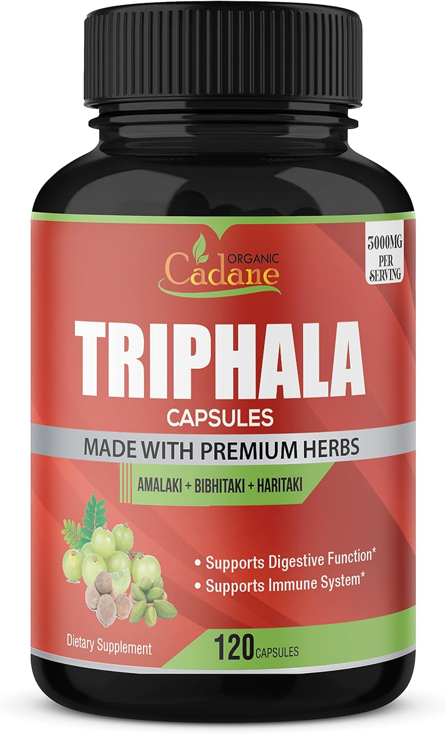 Organic Triphala Supplement 120 Veggie Capsules