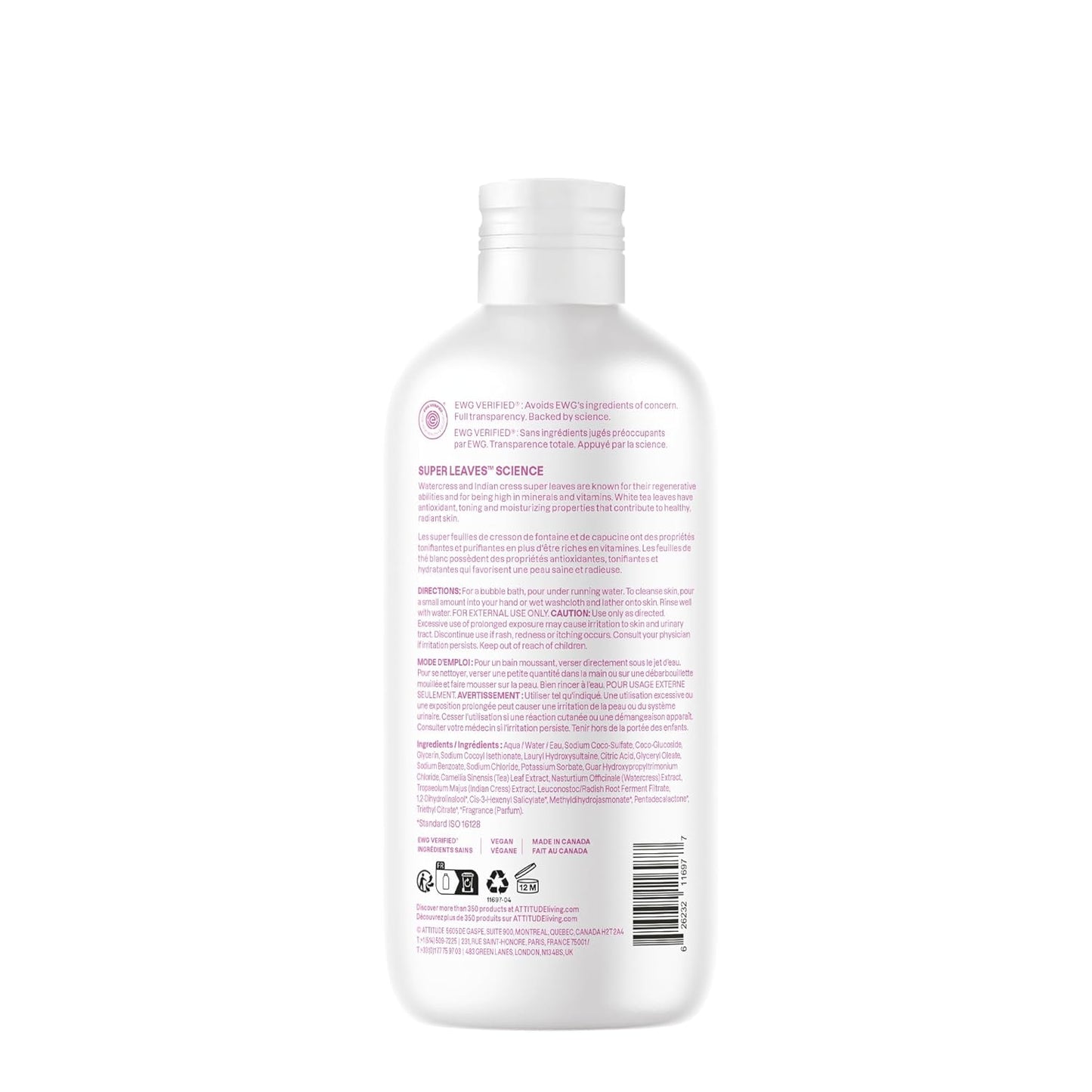 ATTITUDE Bubble Bath -16 Fl Oz