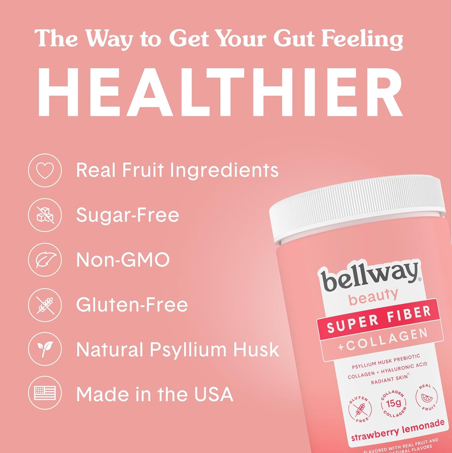 Bellway Super Fiber Powder + Collagen (11.46 oz)