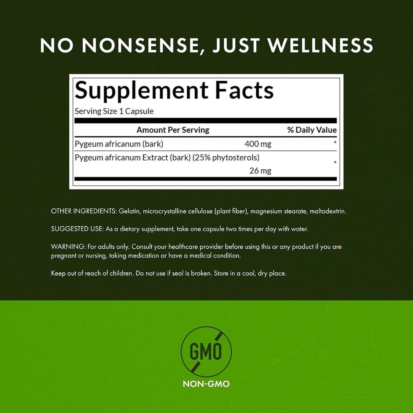 Swanson Pygeum - Herbal - Men's Health Supplement - (120 Capsules Each, 400 mg)