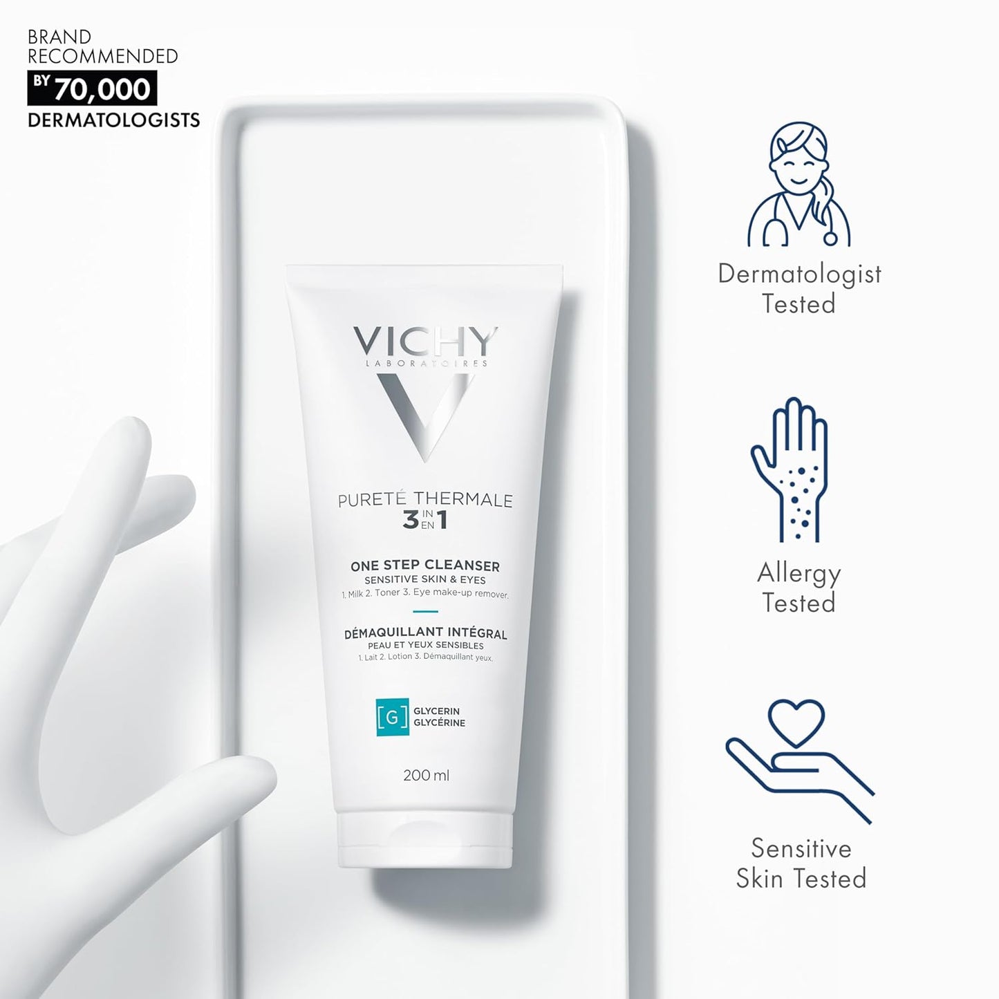 Vichy Pureté Thermale One Step Cleanser for Sensitive Skin -6.76 ounce