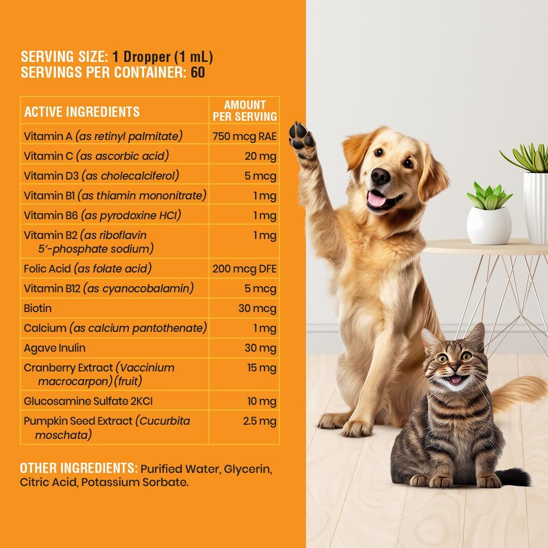 10-in-1 Liquid Multivitamin for Dogs and Cats -2 oz