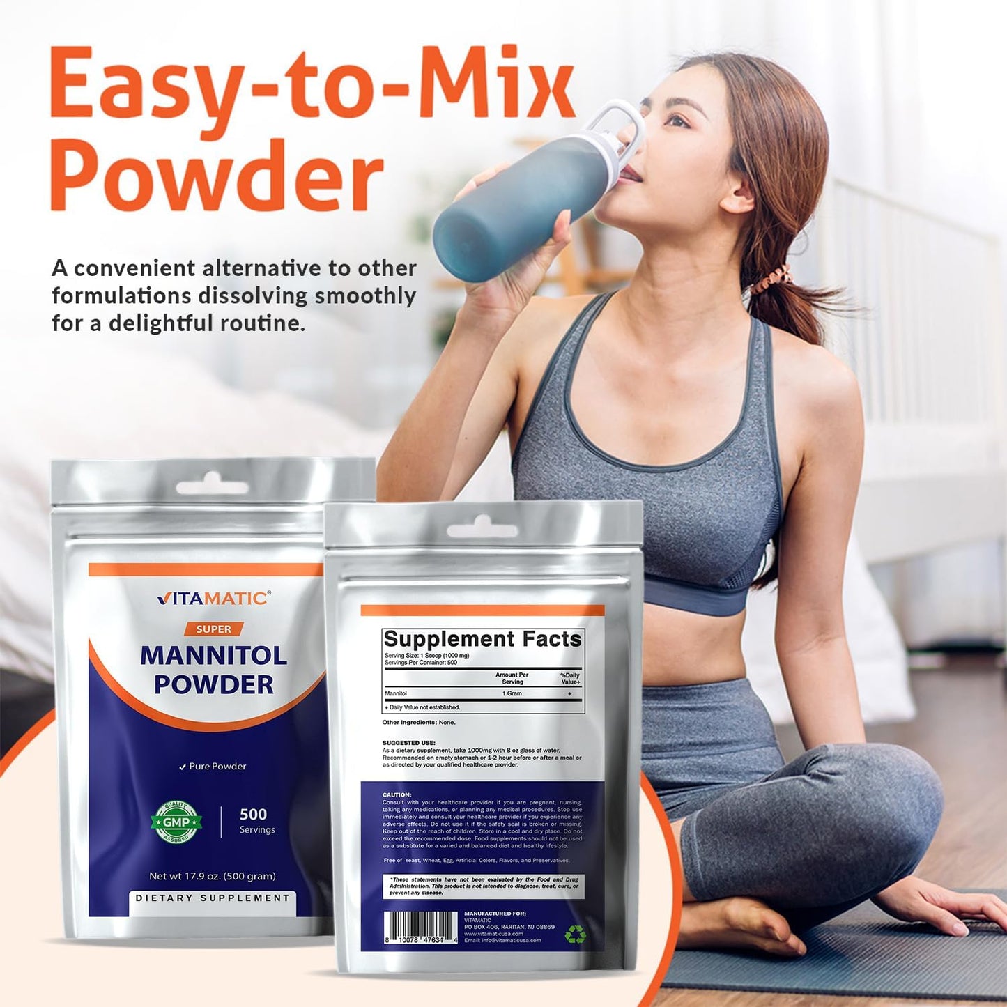 Vitamatic Mannitol Powder  1000 mg -17.9 oz