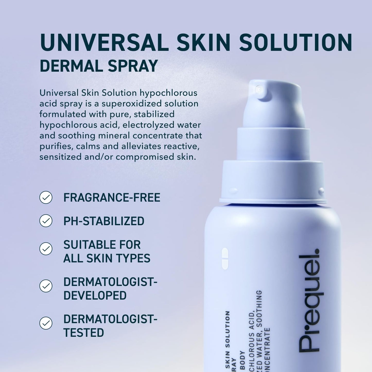Prequel Skin Universal Skin Solution Hypochlorous Acid -4 oz