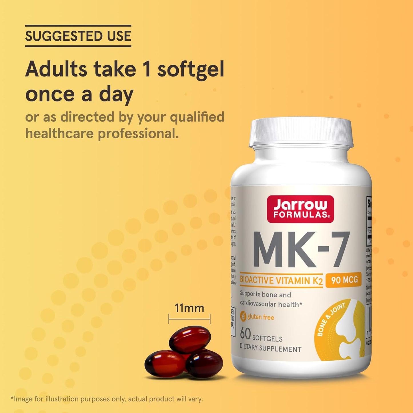 Jarrow Formulas MK- 7 - Bioactive Form of Vitamin K2  60 softgels