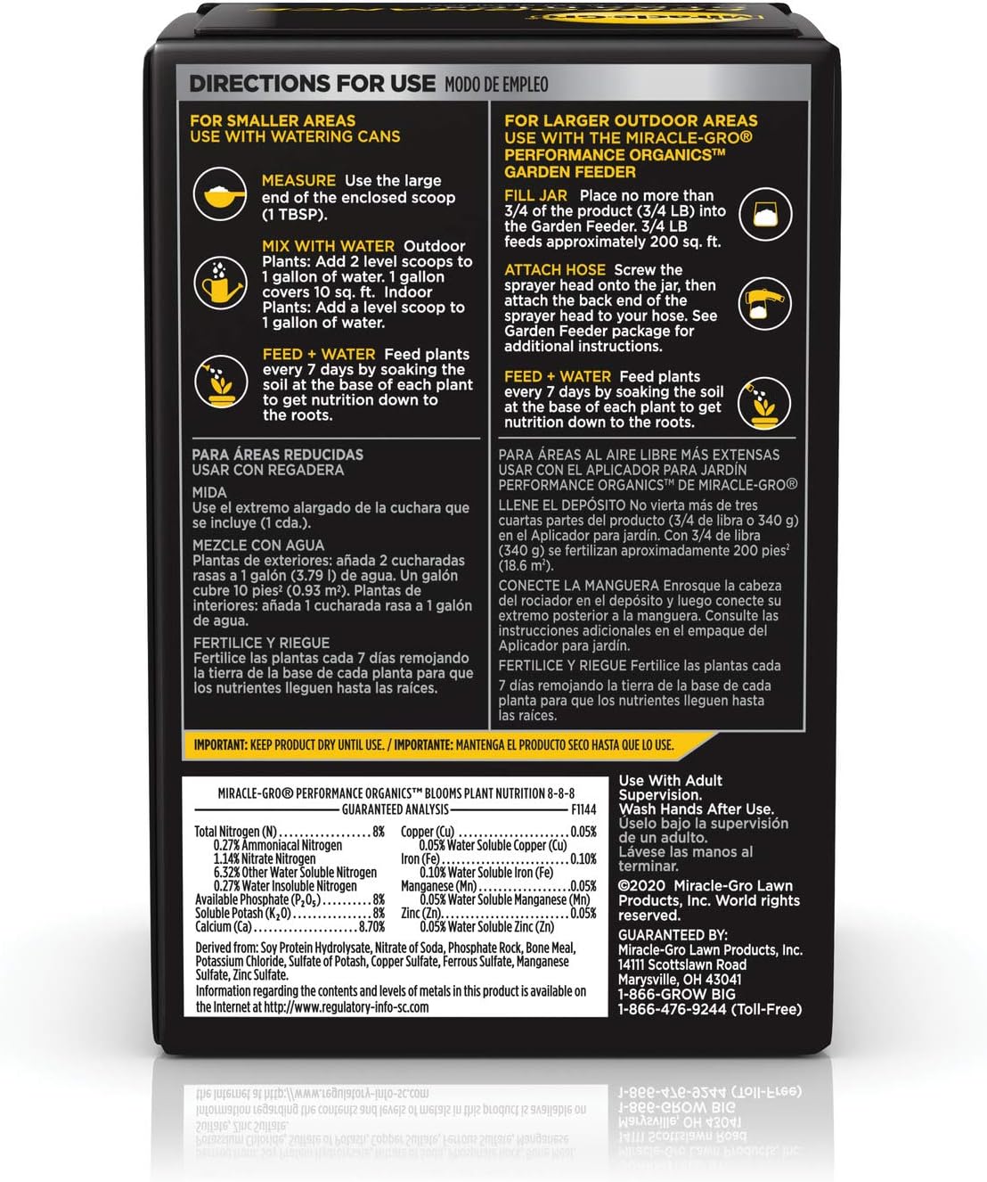 Miracle-Gro Performance Organics Blooms Plant Nutrition -1 lb.