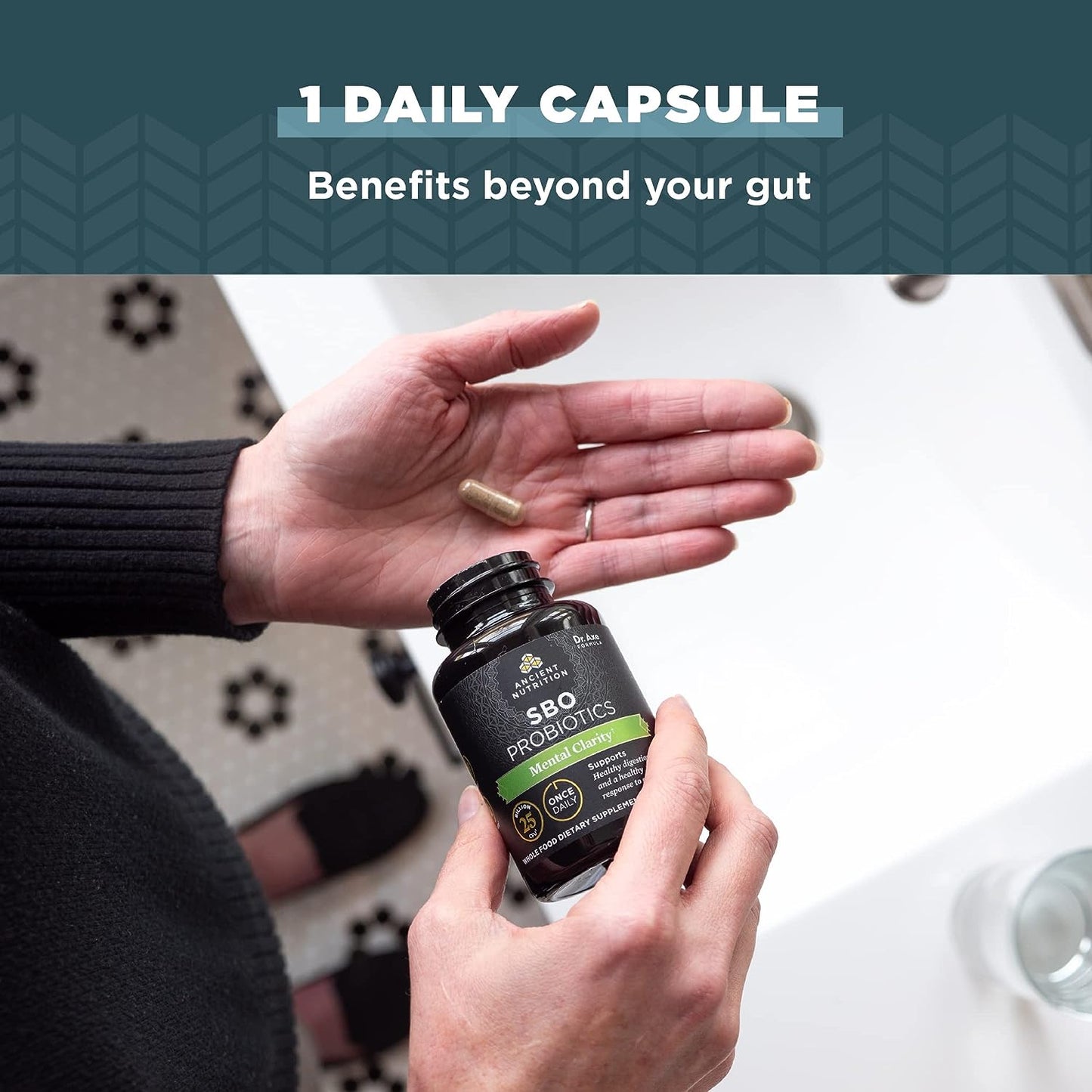 Ancient Nutrition Probiotics for Mental Clarity, Once Daily Probiotics 30Count