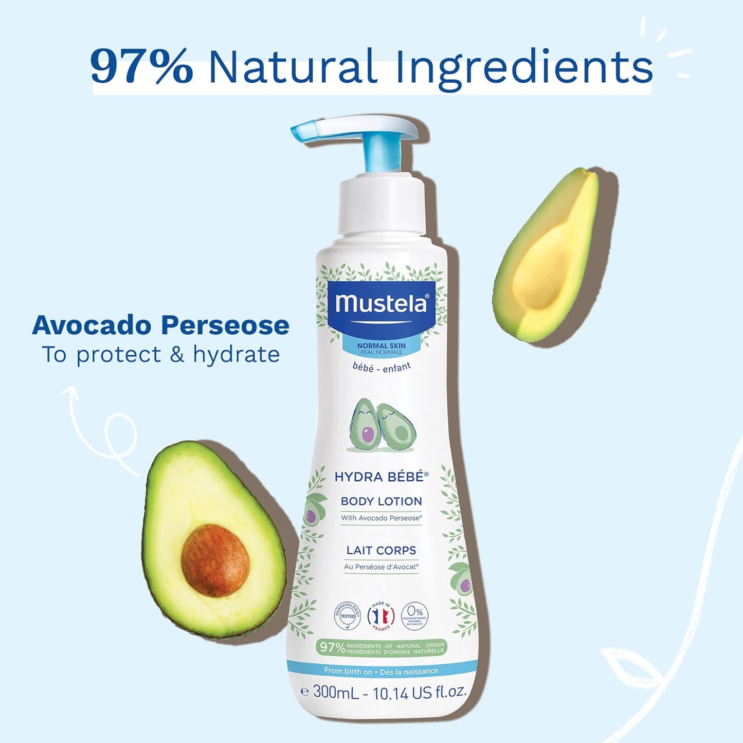 Mustela Hydra Bebe Body Lotion -10.4 oz