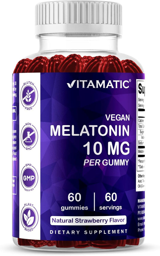 Vitamatic Melatonin 10 mg  - 60 Vegetarian Gummies
