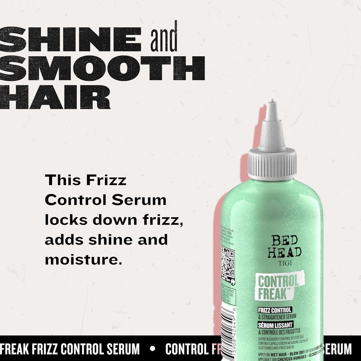 TIGI Hair Serum For Curly or Frizzy Hair Control Freak Hair Care and Straightener  - 8.62 fl oz