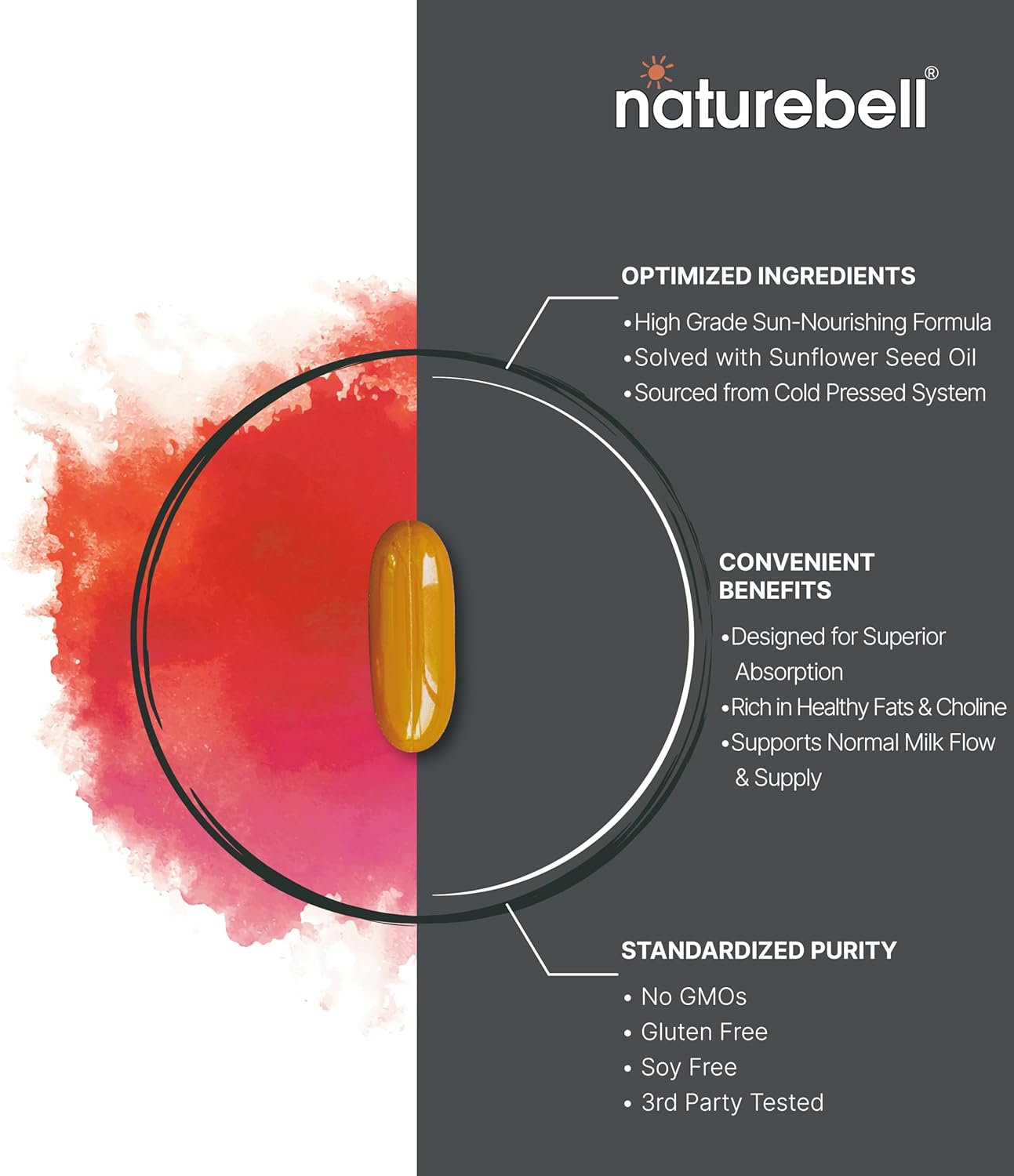 NatureBell Sunflower Lecithin , 240 Softgels