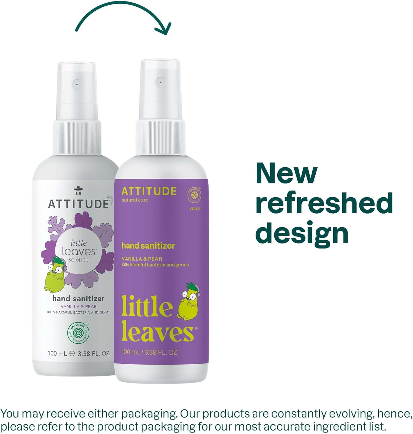 ATTITUDE Hand Sanitizer Spray for Kids & Adults - 3.5 Fl Oz