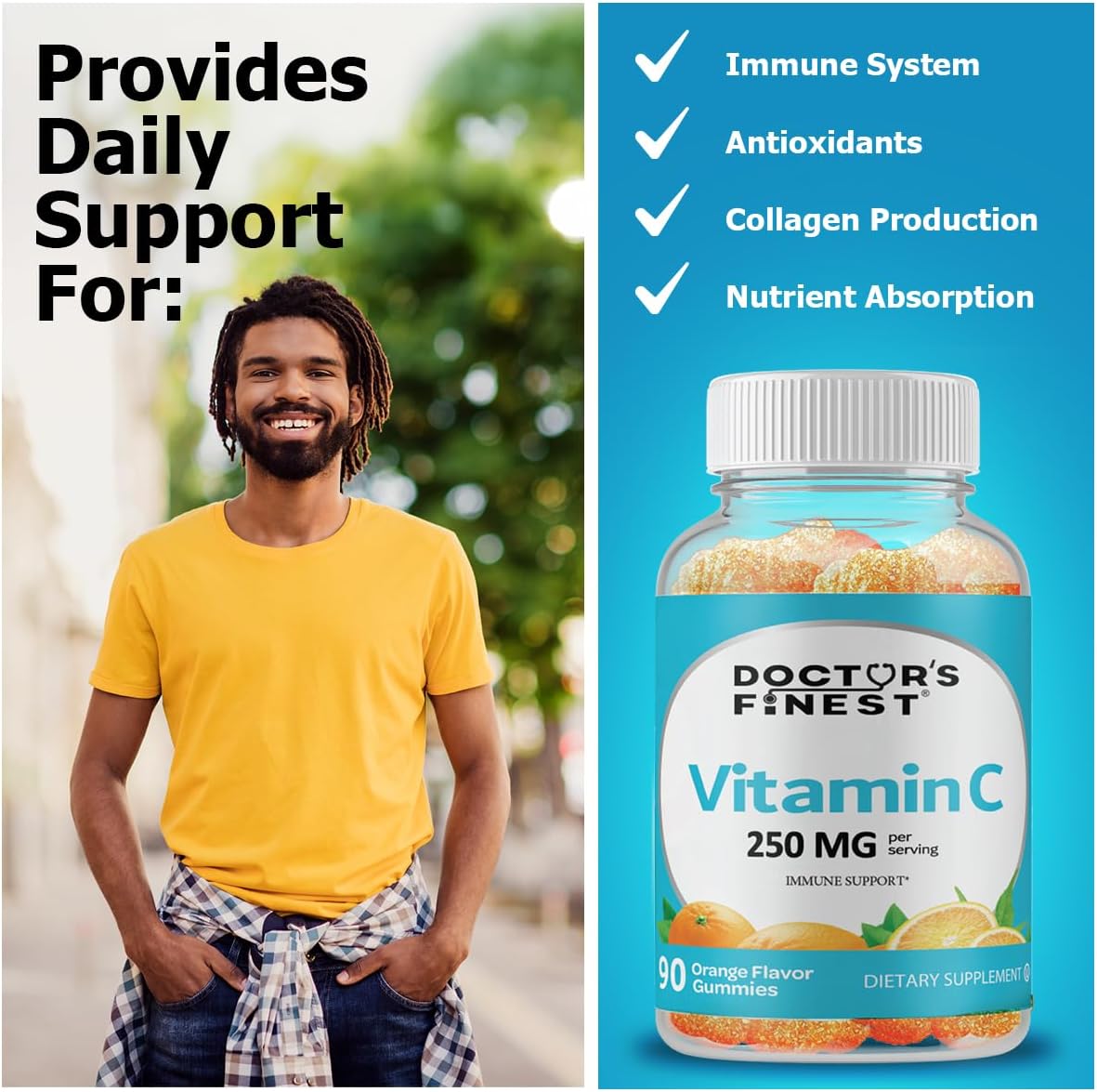 Doctor's Finest Vitamin C Gummies, Orange - 90 Gummies