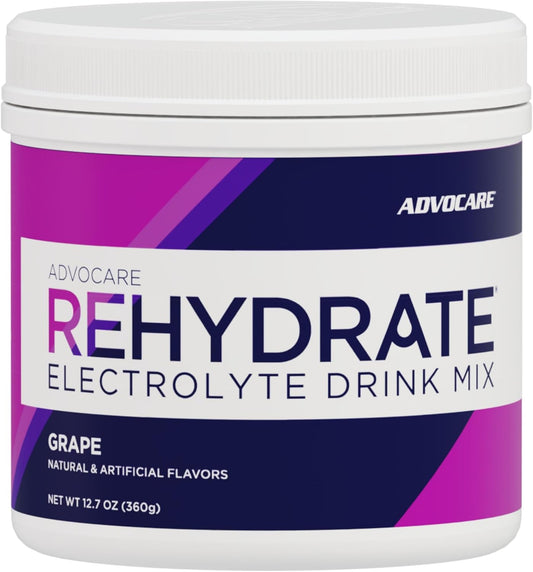 AdvoCare Rehydrate Electrolyte Drink Mix - Grape, 12.7 oz
