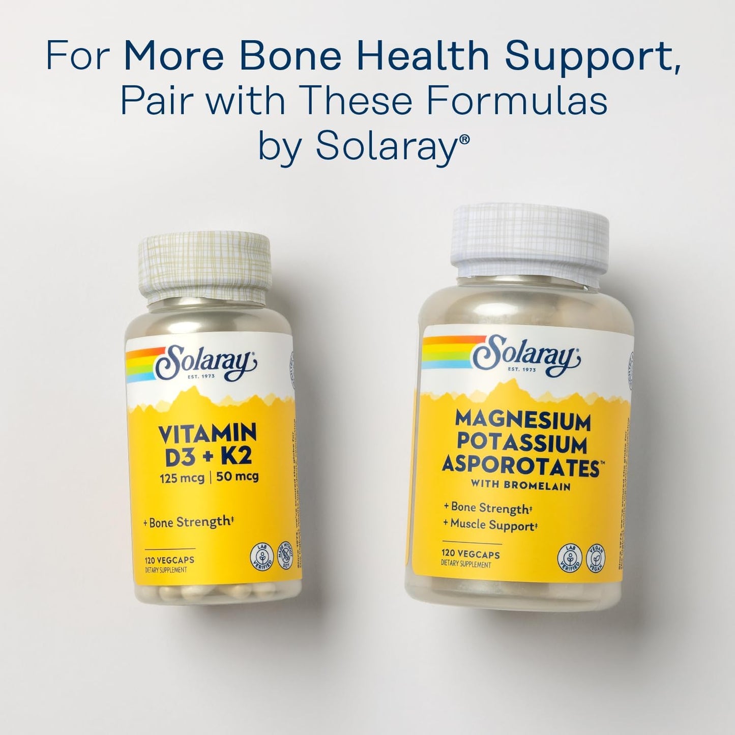 Solaray Calcium, Magnesium, Zinc | High Absorption with Glutamic Acid