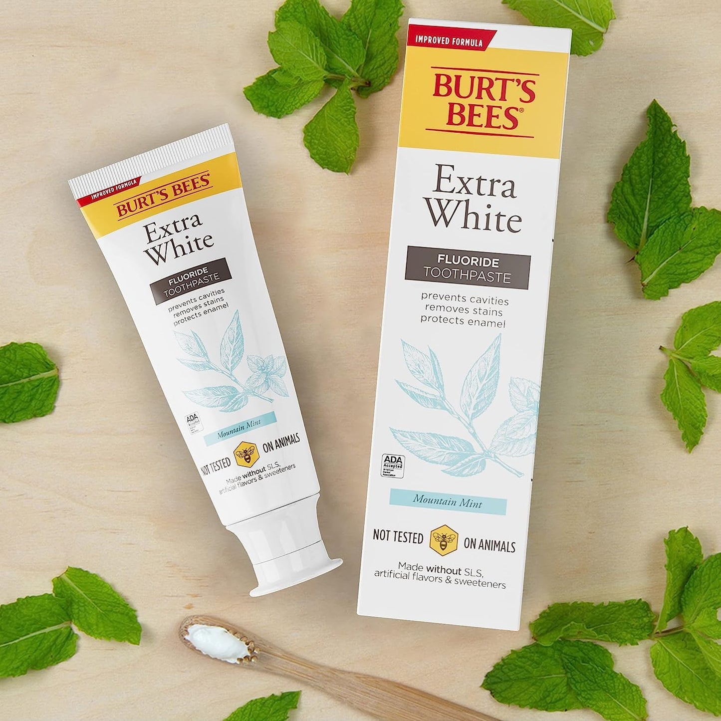Burt's Bees Extra White Toothpaste,  4.7 oz, Pack of 3