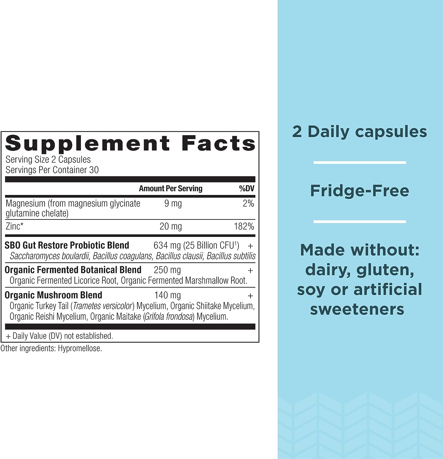Ancient Nutrition Probiotics, SBO Probiotics Gut Restore 60 Count