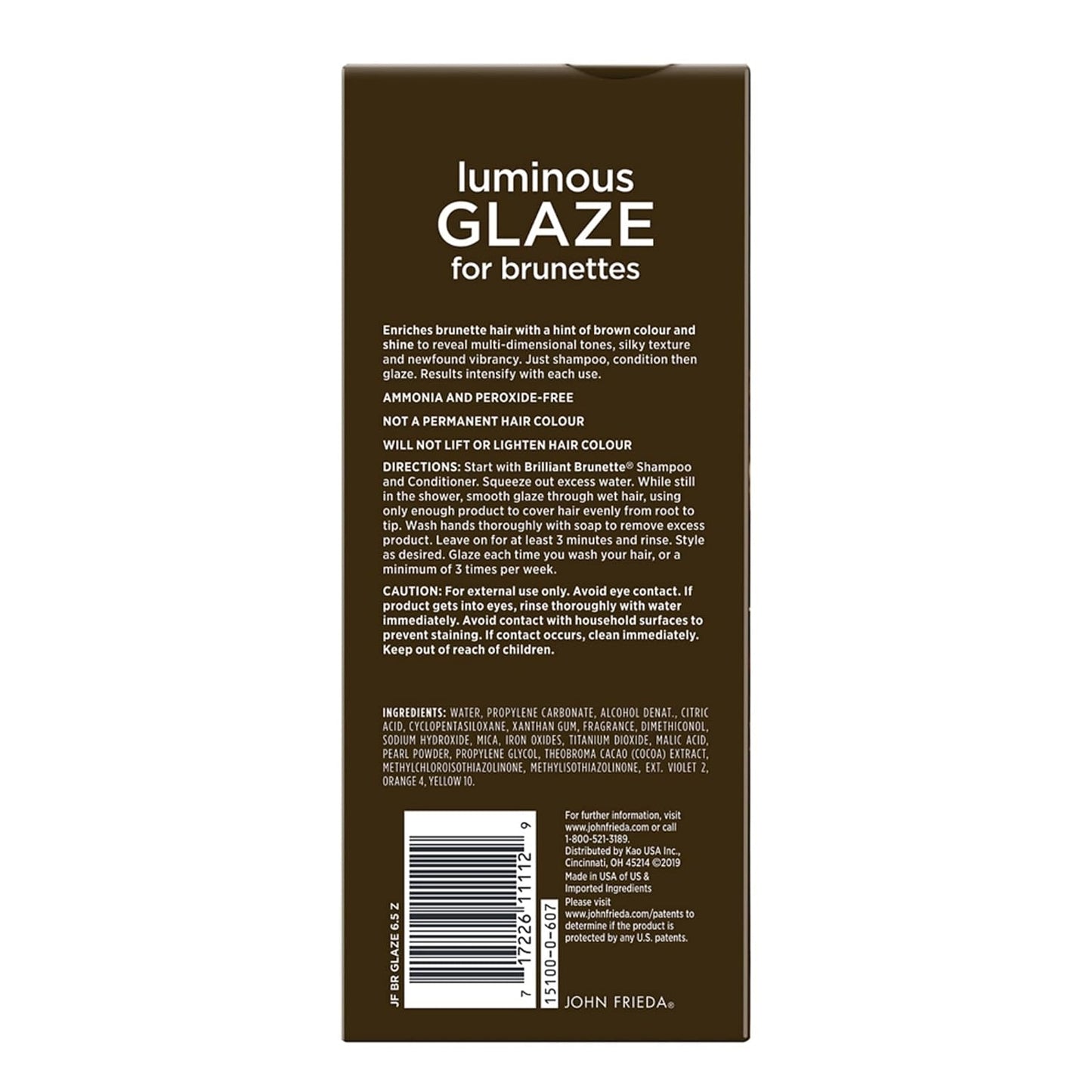 John Frieda Brilliant Brunette Luminous Glaze, Colour Enhancing Glaze