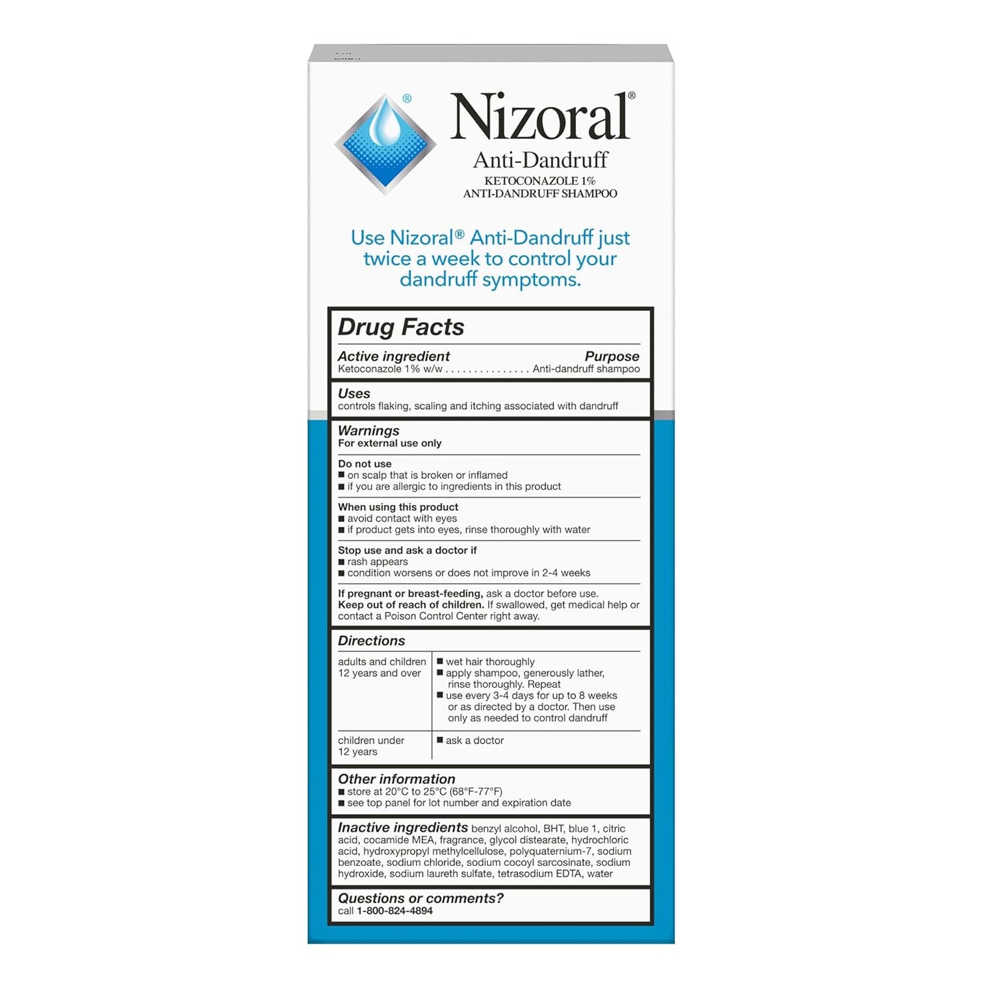 Nizoral Anti-Dandruff Shampoo with 1% Ketoconazole, Fresh Scent - 7 Fl Oz