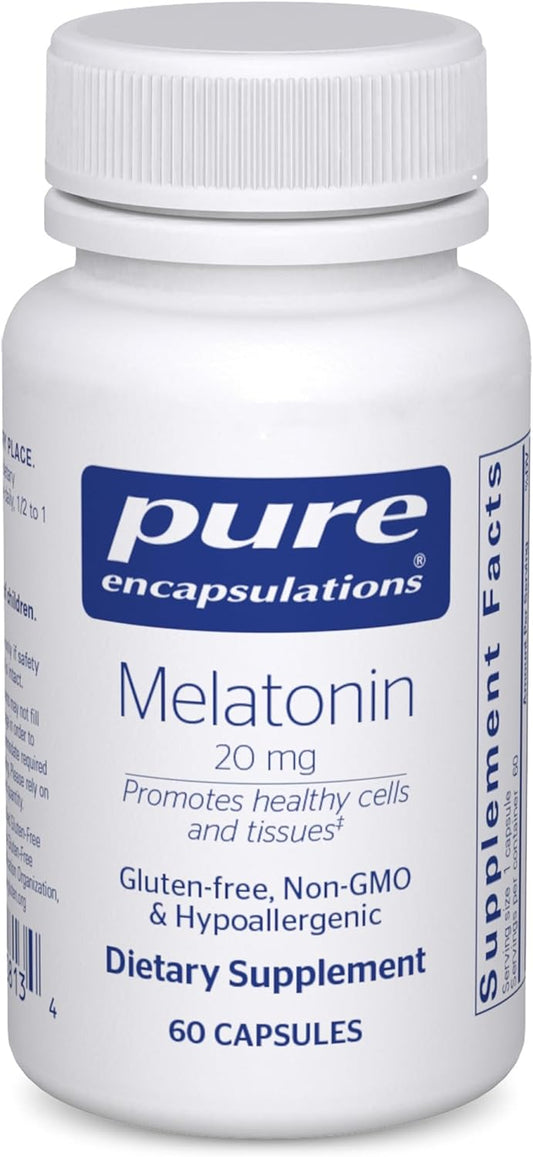 Pure Encapsulations Melatonin 20 mg - 60 Capsules