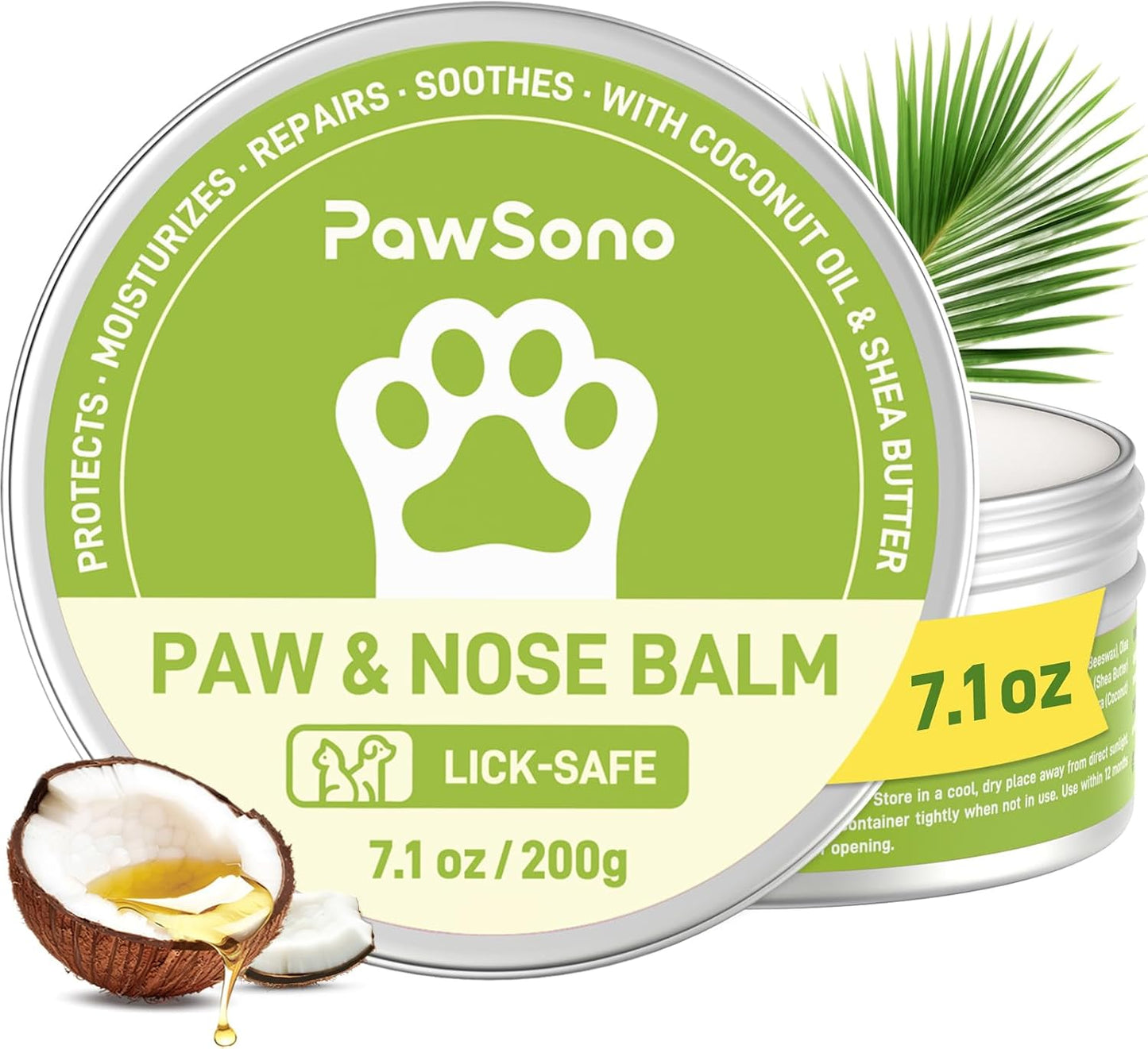 Lick-Safe Dog Paw & Nose Balm with Coconut Oil - 7.1 oz