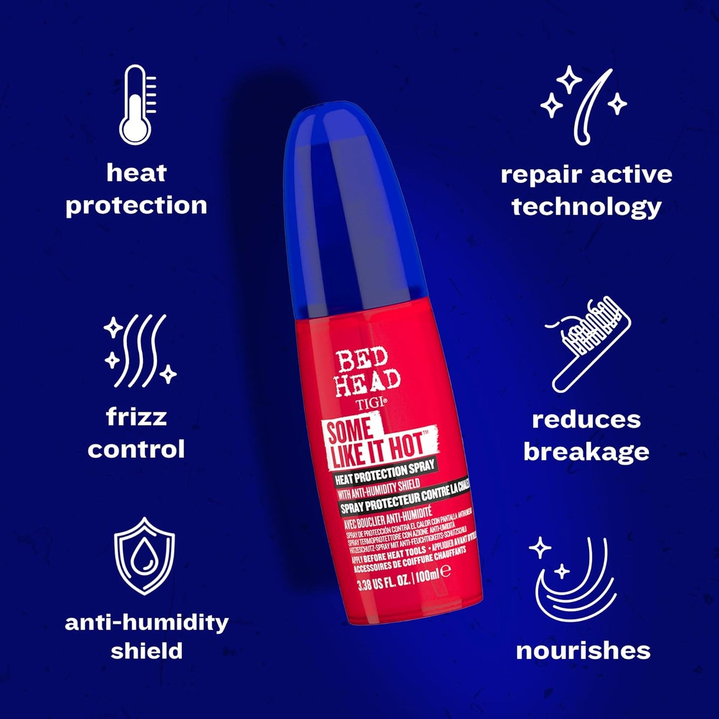 TIGI Bed Head Some Like It Hot Heat Styling and Protection Spray - 3.38 fl oz
