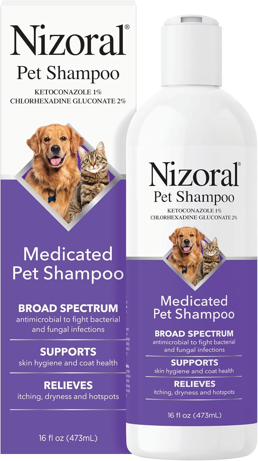 Nizoral Ketoconazole Pet Shampoo - 16 Oz, Chlorhexidine, Dogs & Cats