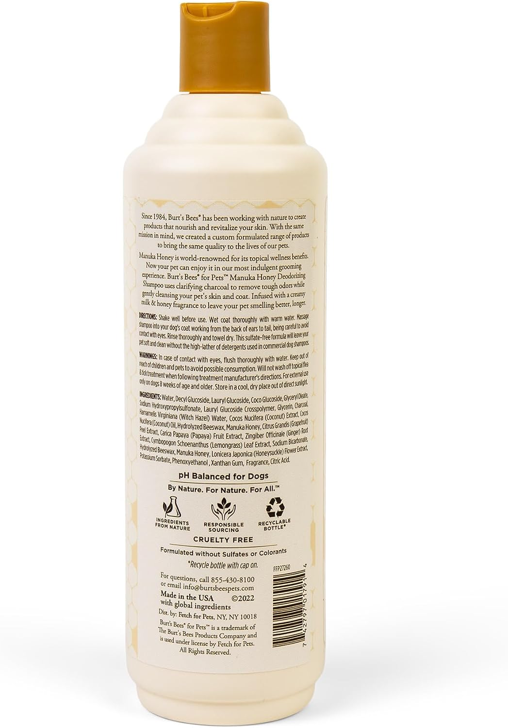 Burt's Bees for Pets Deodorizing Shampoo for Dogs - 16 Fl Oz