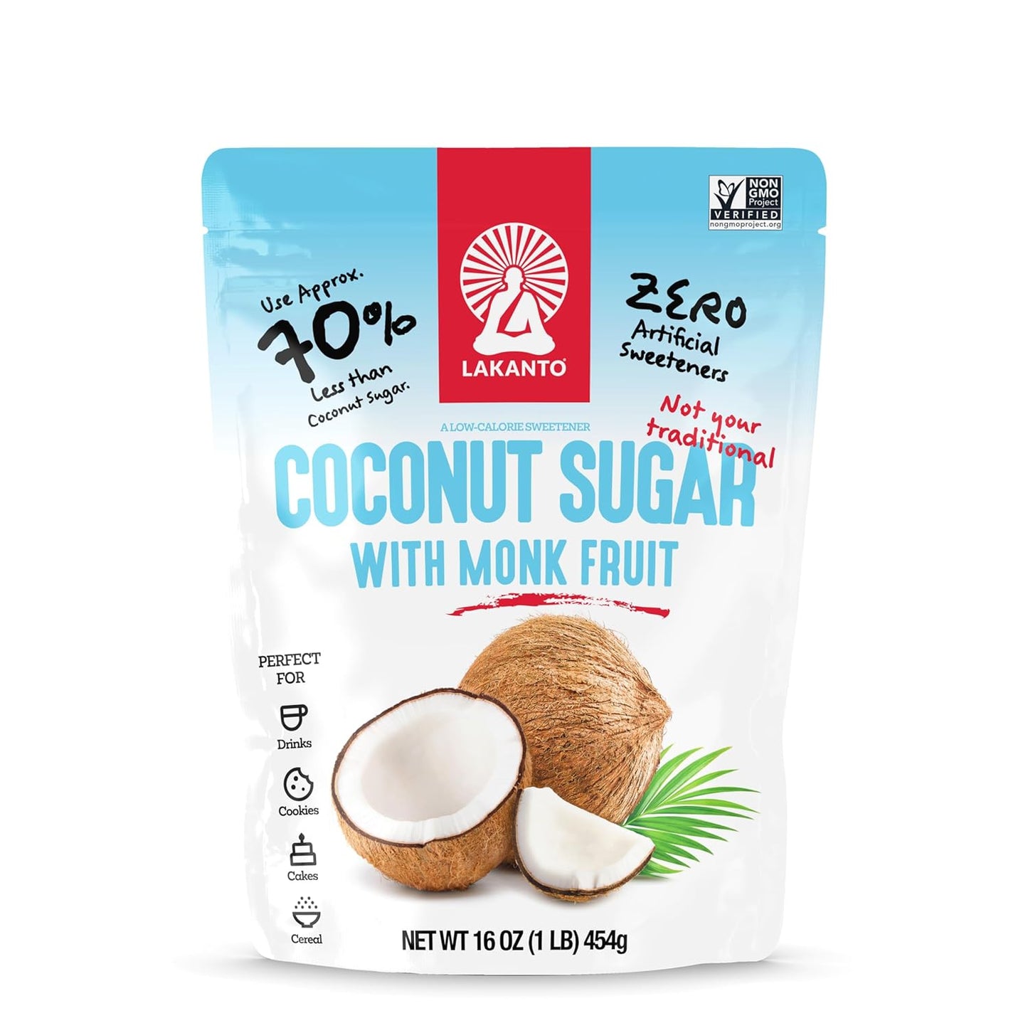 Lakanto Coconut Sugar with Monk Fruit Sweetener - 1 lb