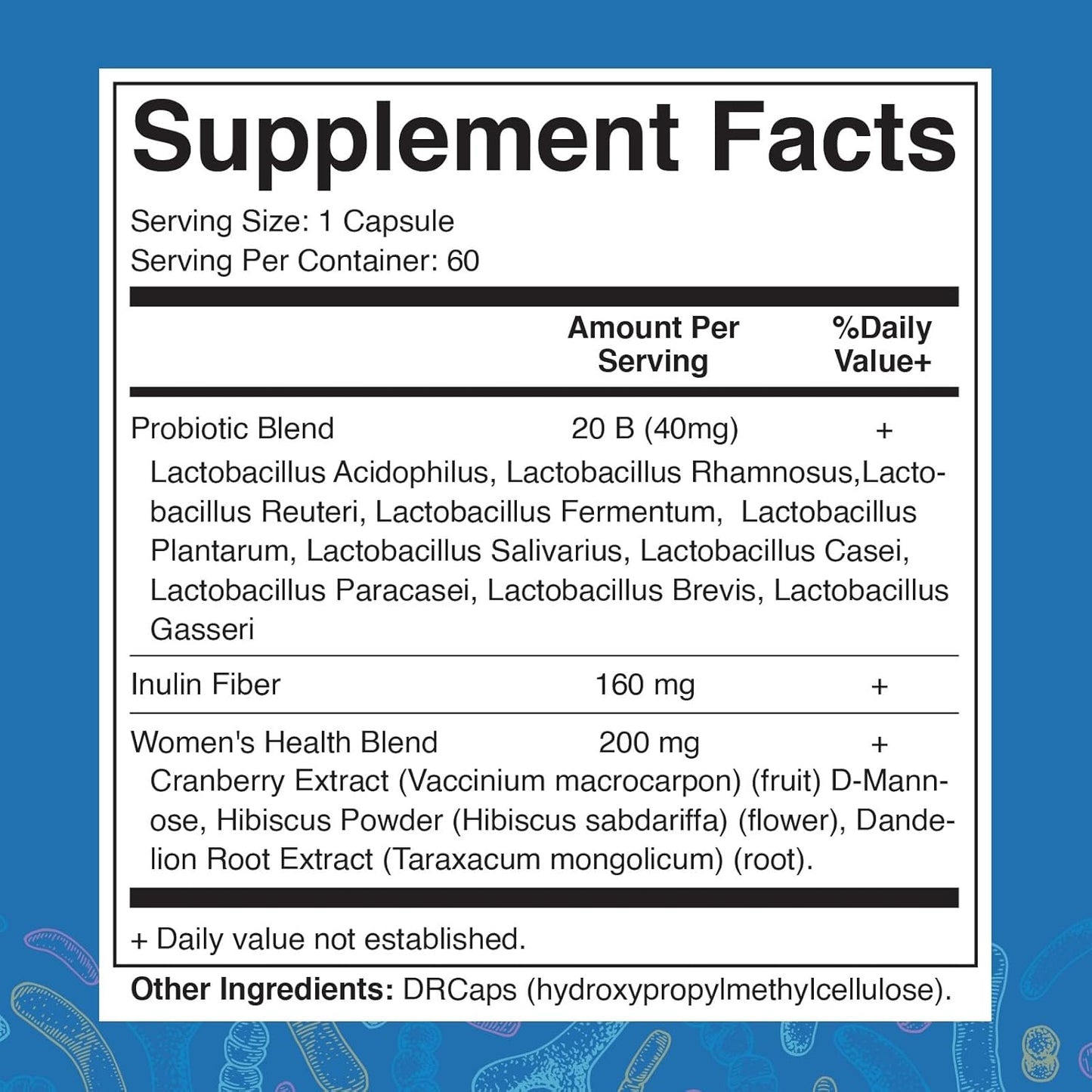 Vitamatic Vaginal Probiotics 20 Billions for Women -60 count