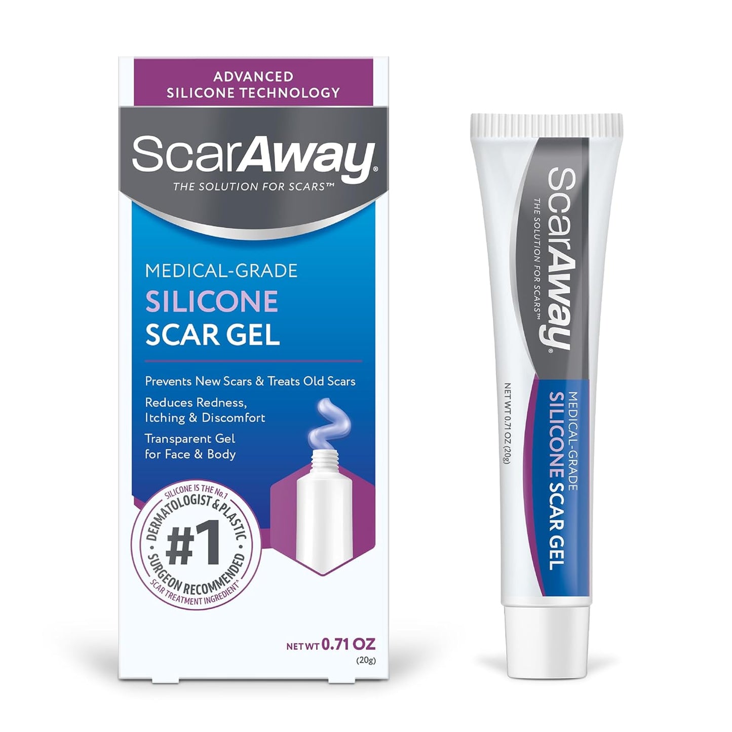 ScarAway Silicone Scar Gel  - 20g (0.7 Oz)