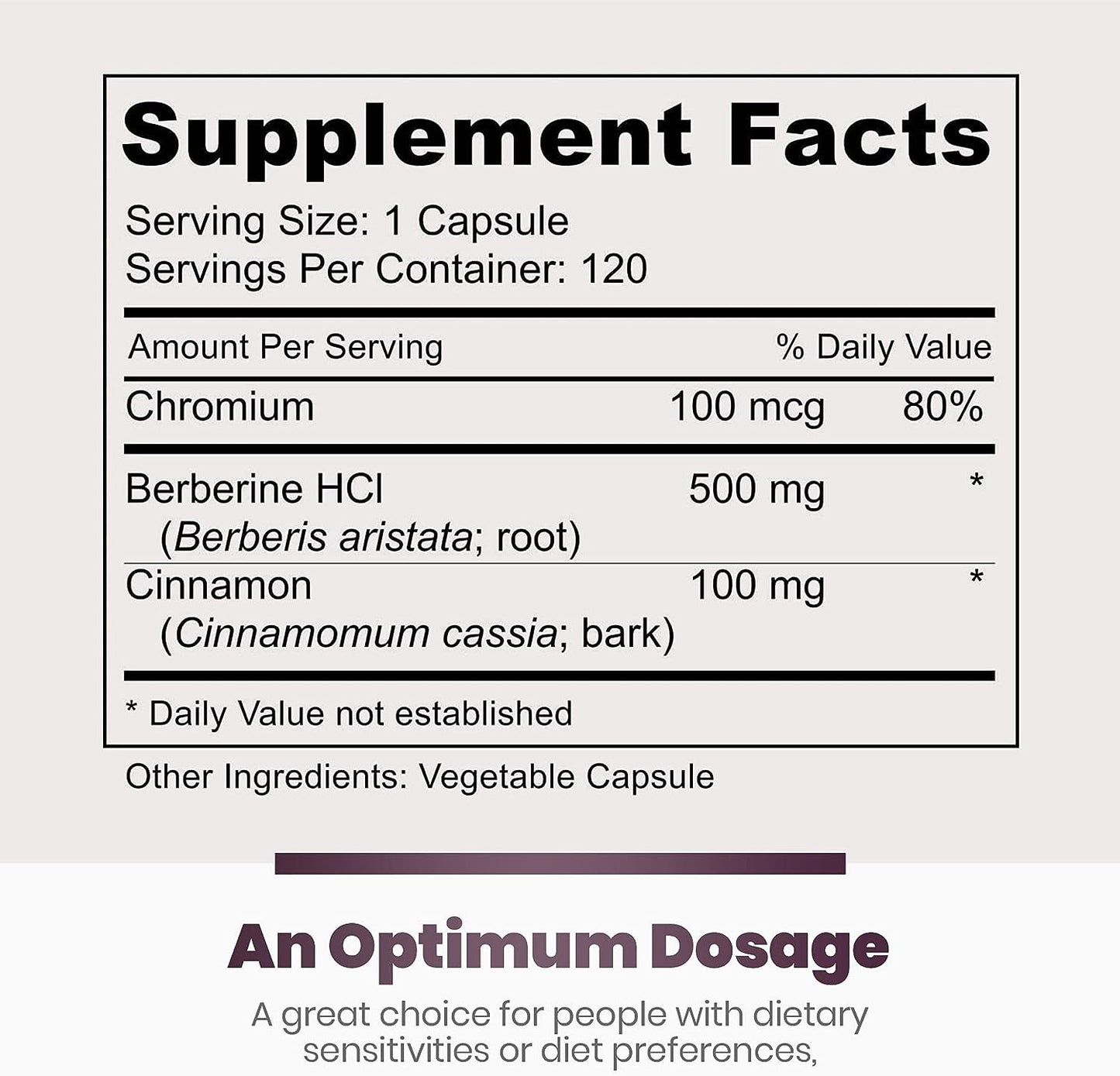 Simply Natures Pure Premium Berberine HCl - 120 Capsules