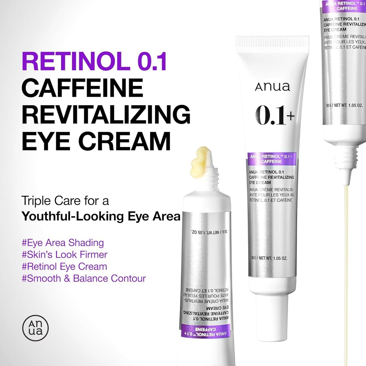 Anua Retinol 0.1 Caffeine Revitalizing Eye Cream - 1.05 fl oz