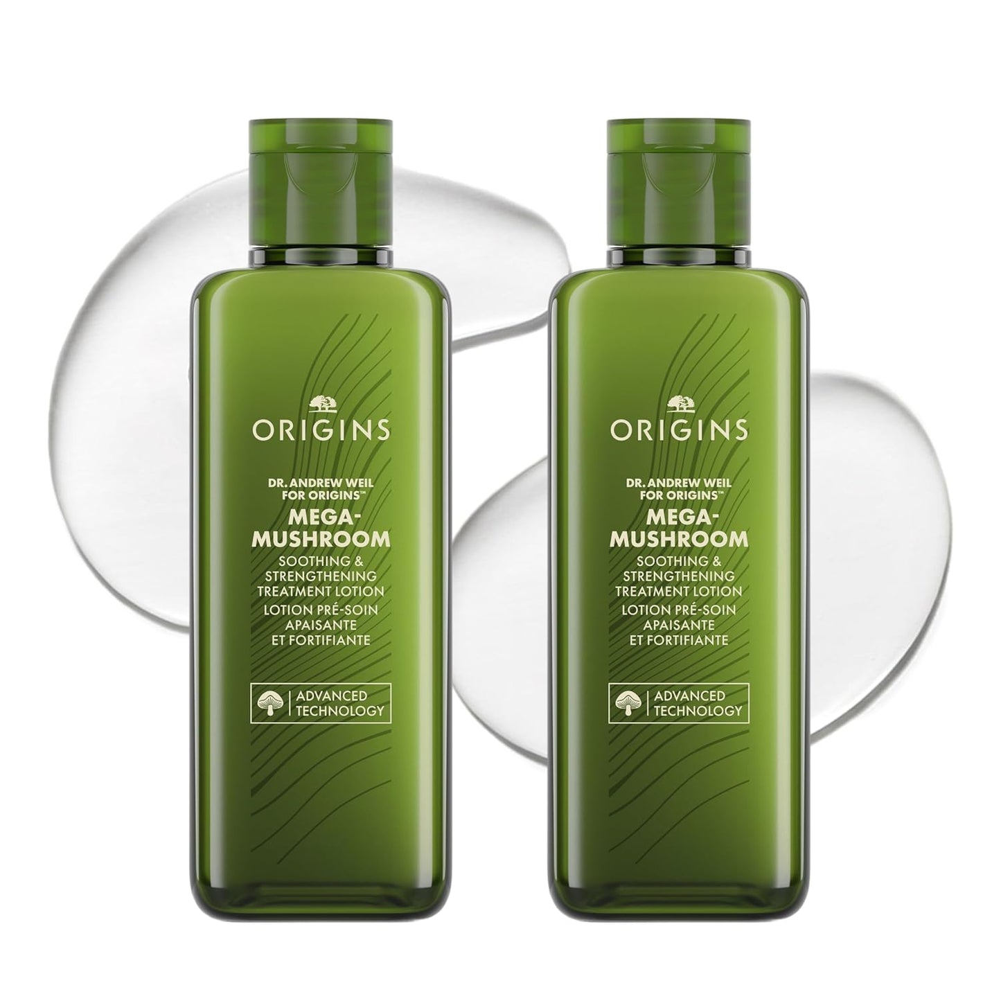 Origins Mega-Mushroom Soothing Treatment Lotion - 6.7 Fl Oz (Pack of 2)