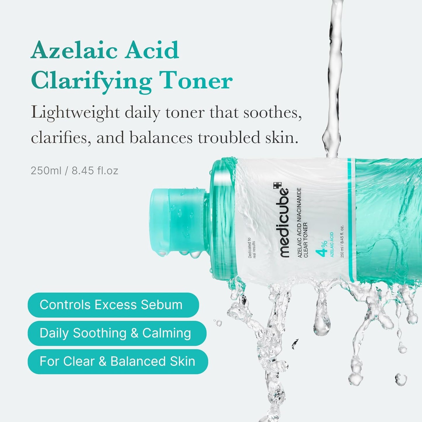 medicube Azelaic Acid Niacinamide Clarifying Toner - 8.45 fl.oz