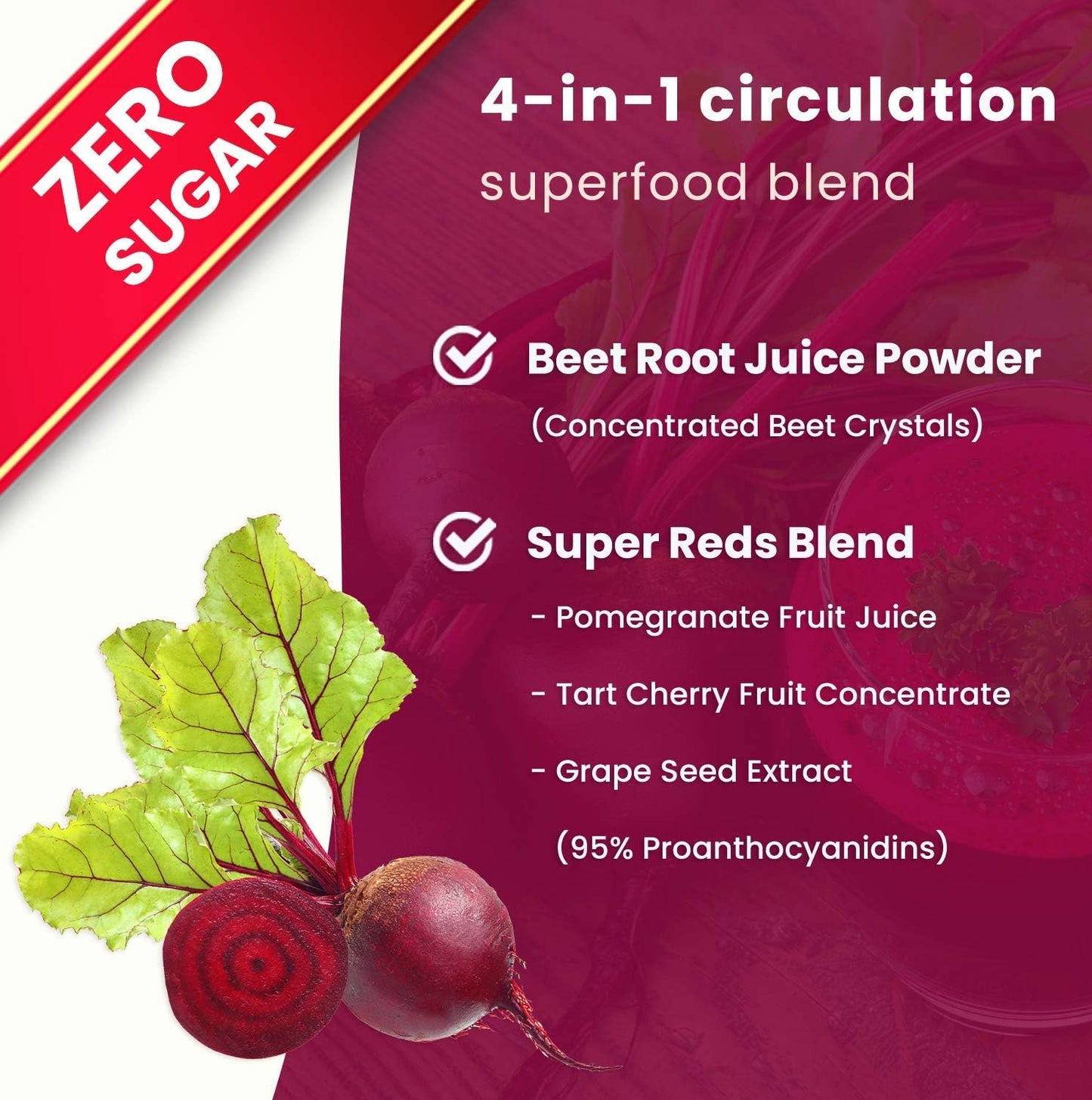 Beet Root Powder Circulation Supplement  8.74 OZ