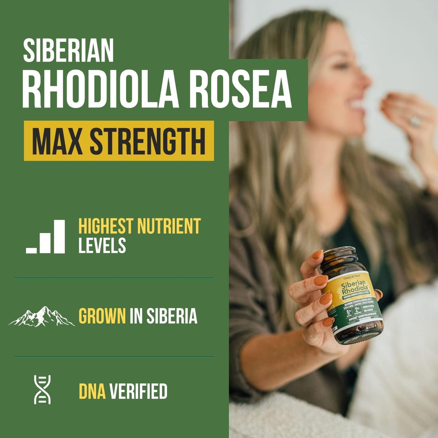 Siberian Rhodiola: Max Strength Rhodiola Rosea 60 Count