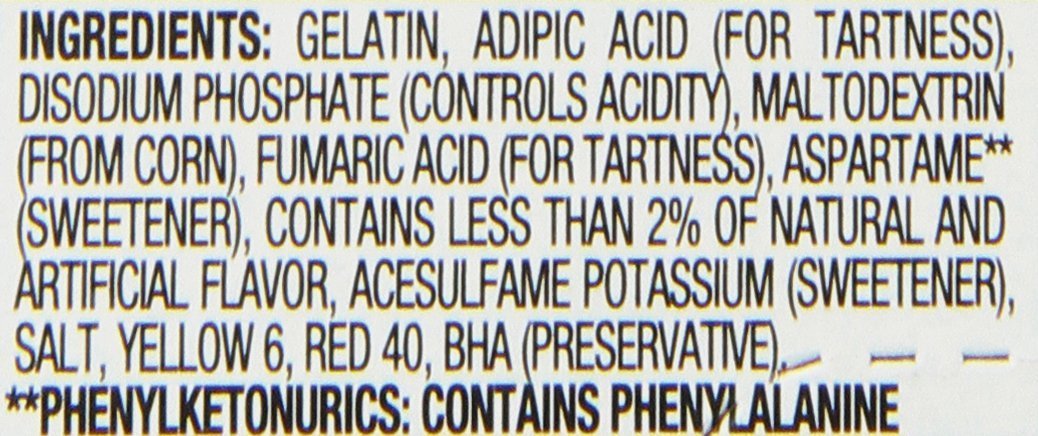 Jell-O Orange Flavor Sugar-Free Gelatin Mix, 0.30 Ounce (8.5G)
