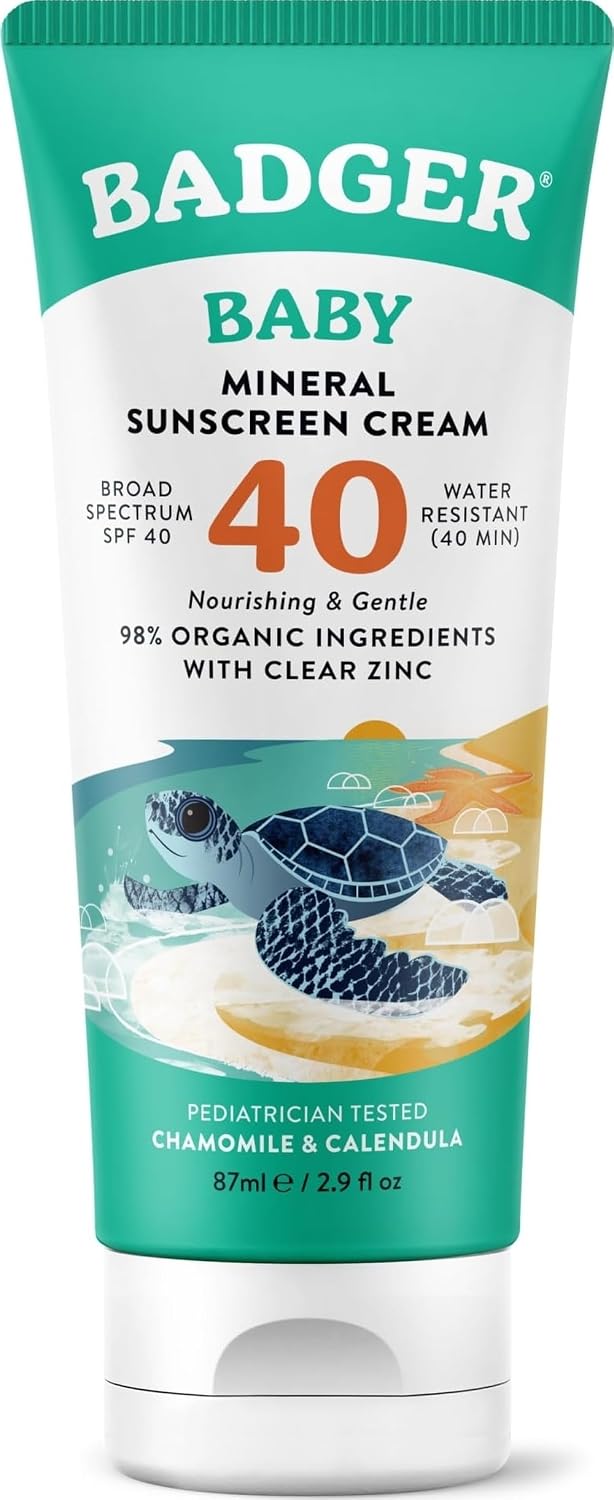 Badger Mineral Baby Sunscreen Cream SPF 40 - 2.9 fl oz
