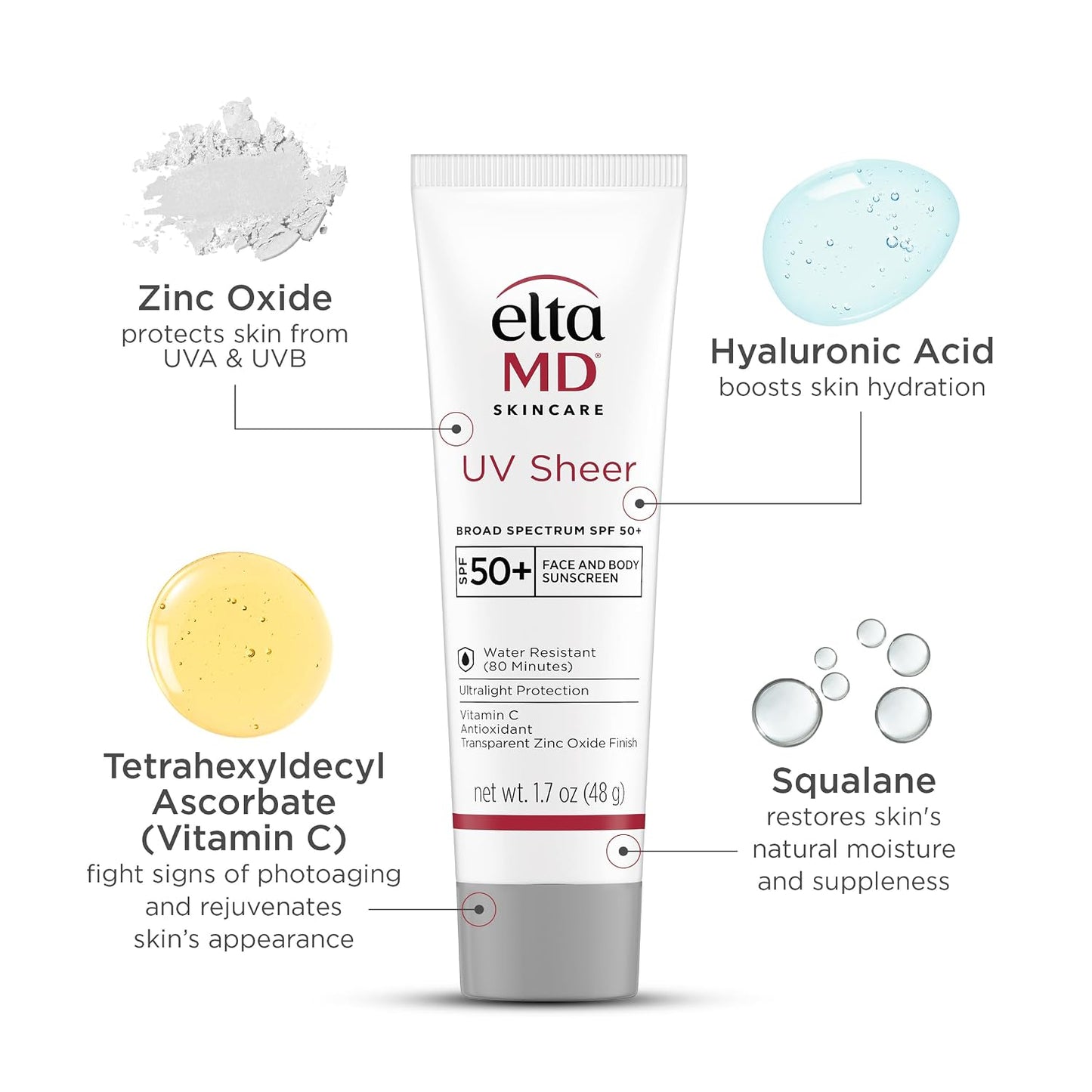 EltaMD UV Sheer Face and Body Sunscreen SPF 50+ - 1.7 oz