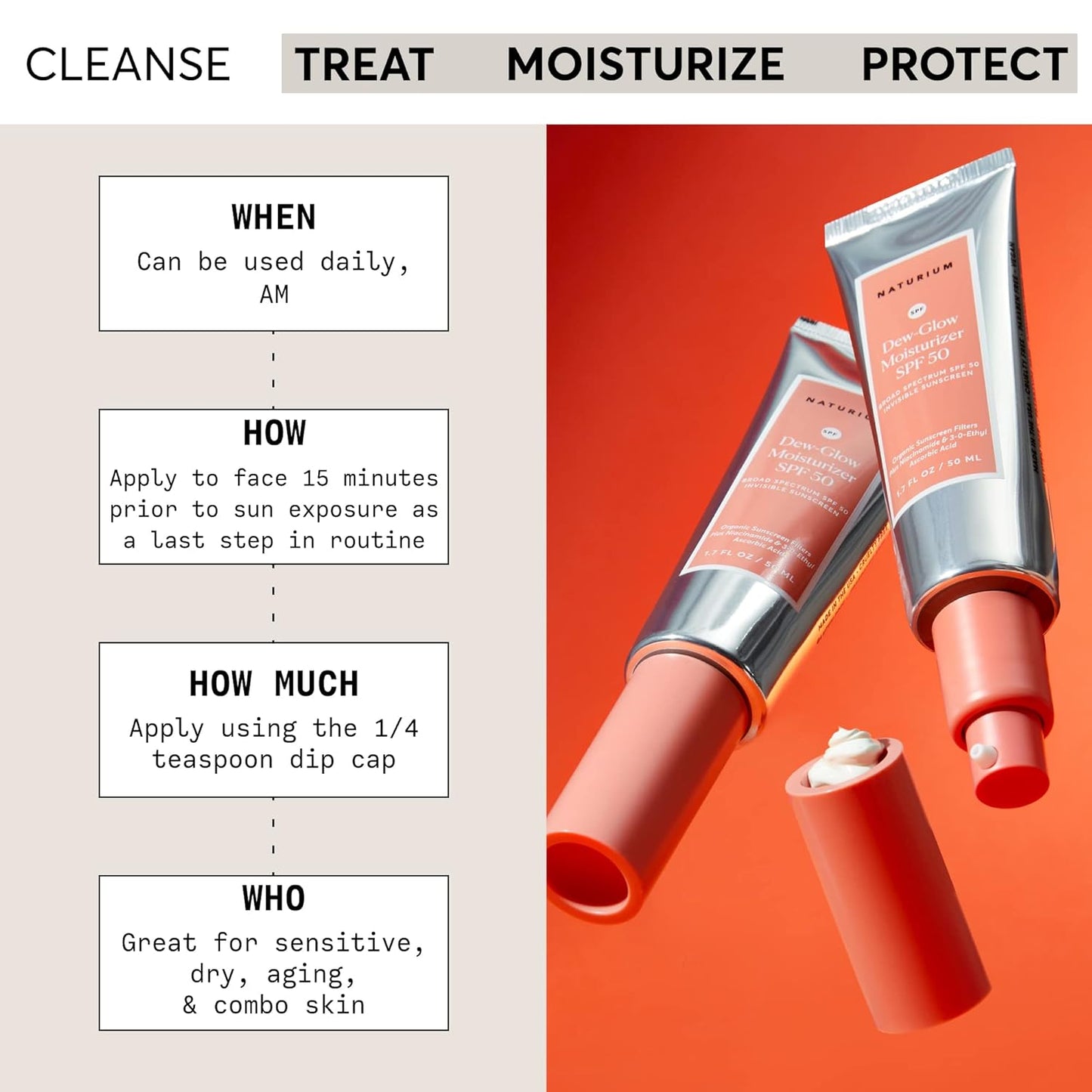 Naturium Dew-Glow Moisturizer SPF 50 PA++++ - 1.7 oz