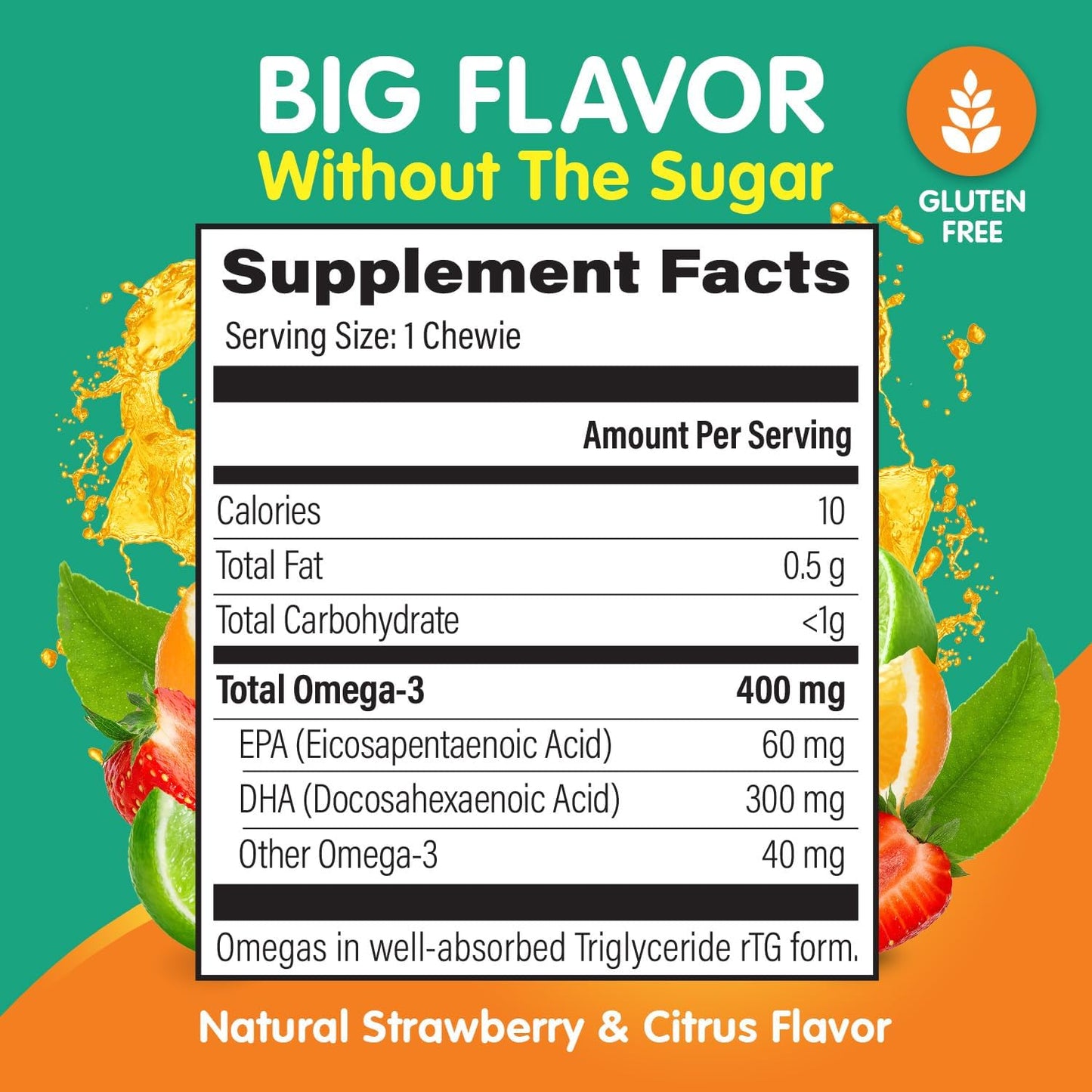 OmegaVia Omega 3 Chewies,  - 30 Individual Packets