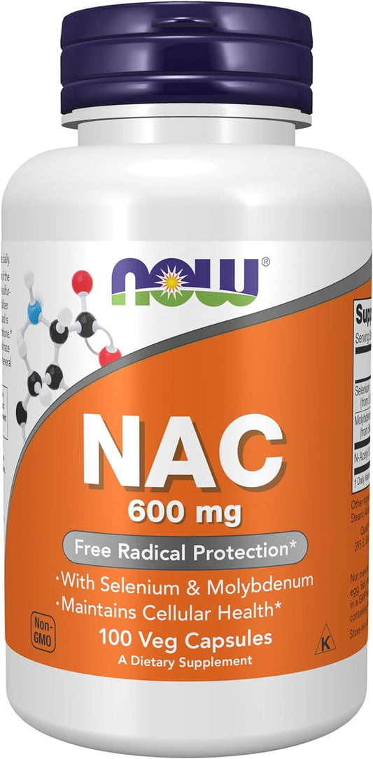 NOW Supplements, NAC (N-Acetyl Cysteine) 600 mg  100 capsules