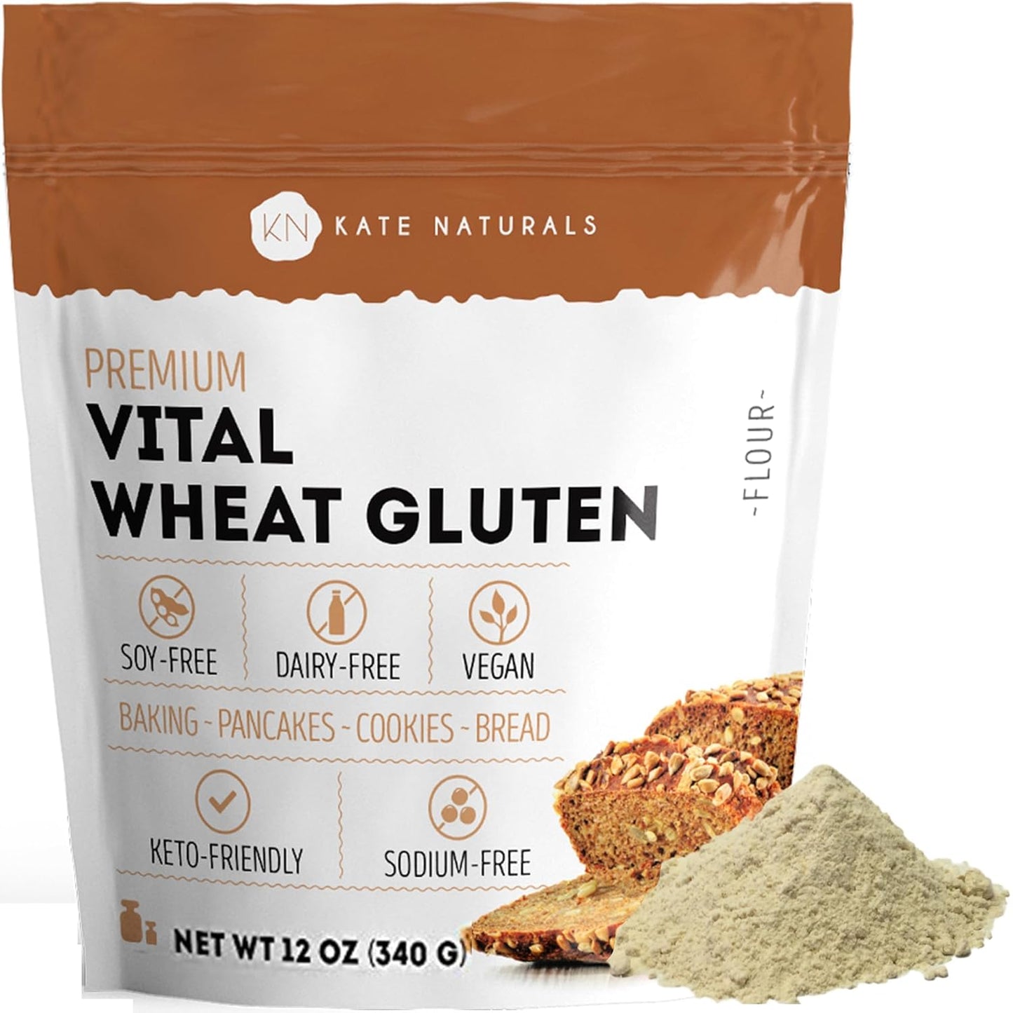 Kate Naturals Vital Wheat Gluten - 12oz