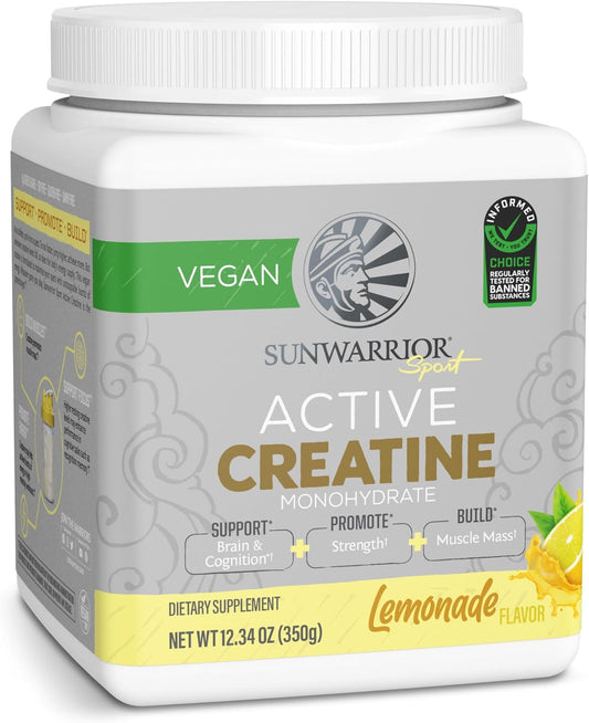 Sunwarrior Creatine Monohydrate Powder Lemonade Flavor -12.34 oz