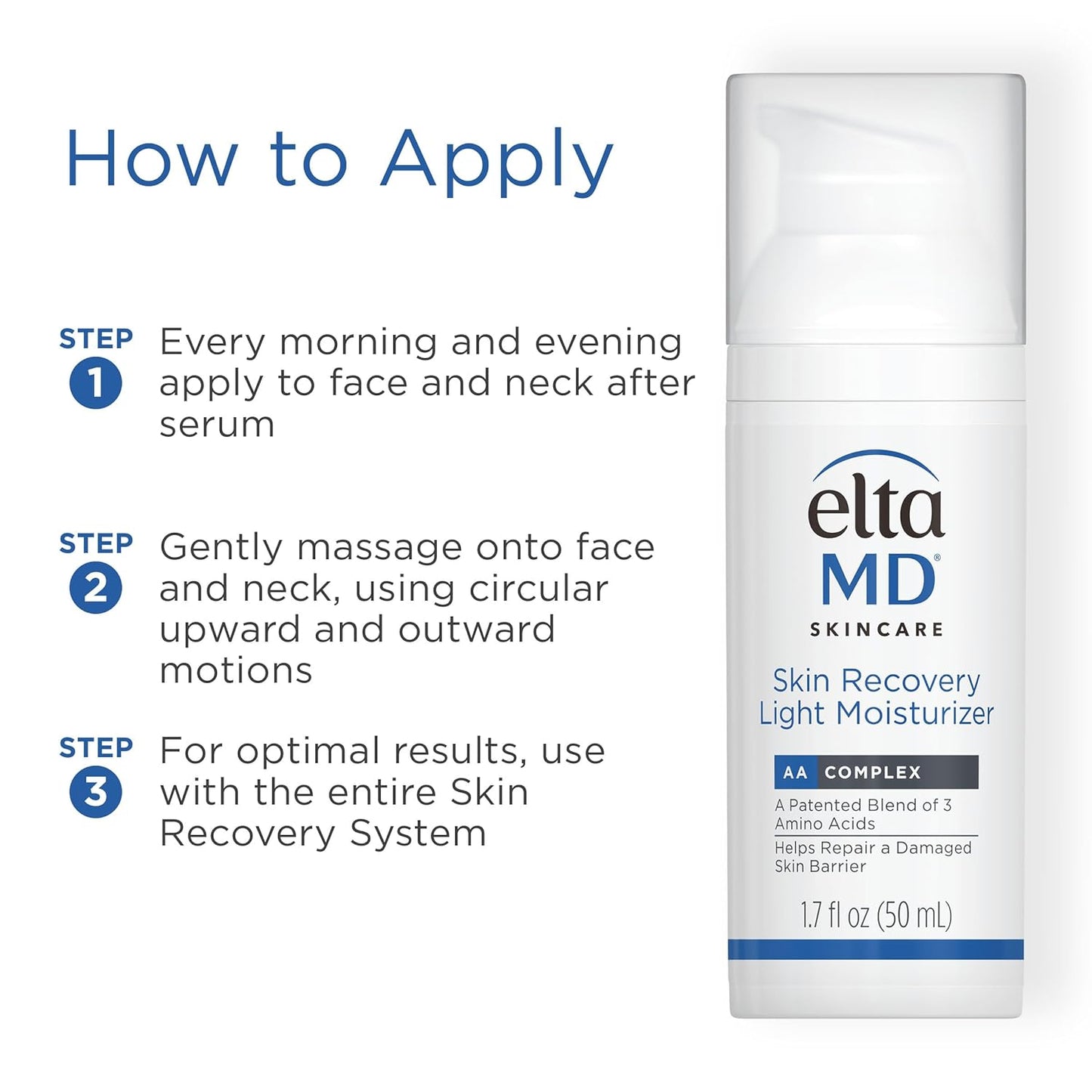 EltaMD Skin Recovery Light Face Moisturizer for Dry Skin - 1.7 oz